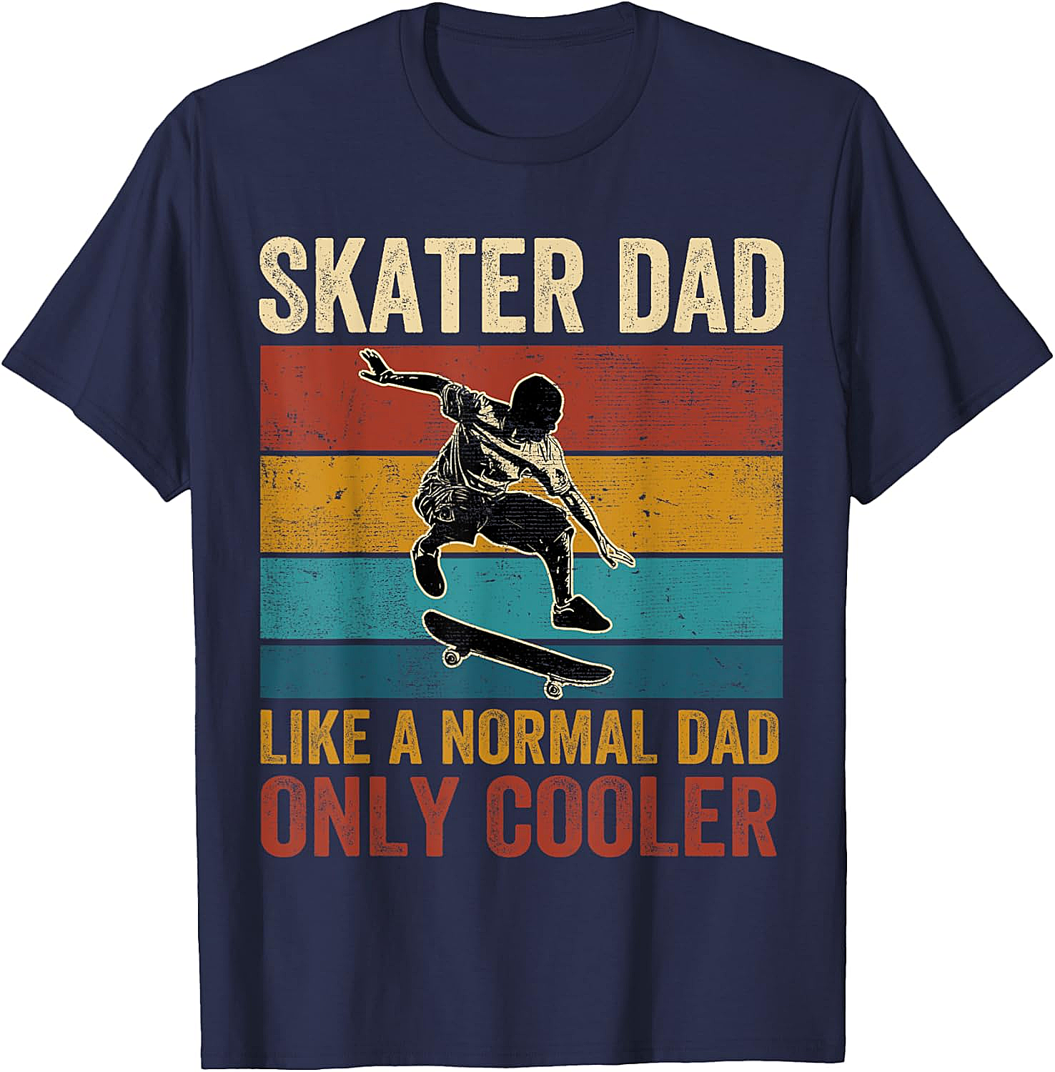 Retro Skater Dad Graphic Tee Cool Vintage Dad Shirt