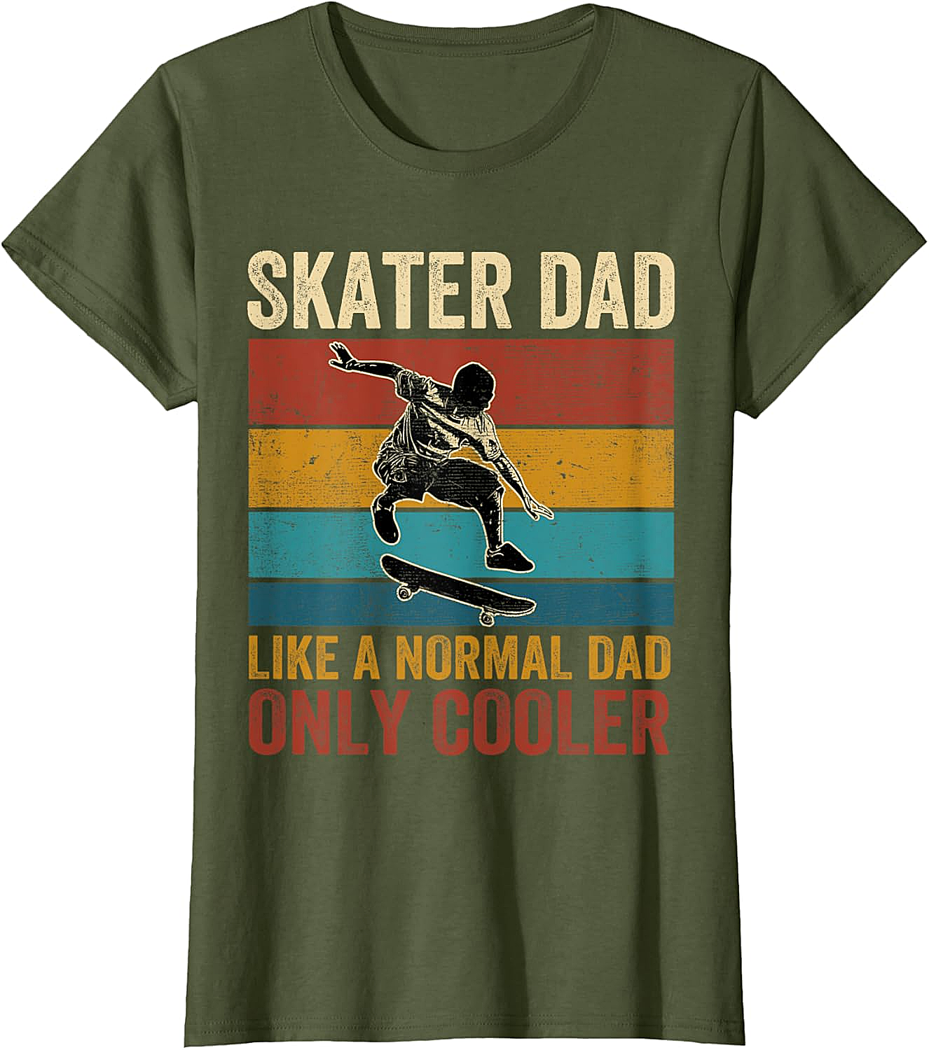 Retro Skater Dad Graphic Tee Cool Vintage Dad Shirt