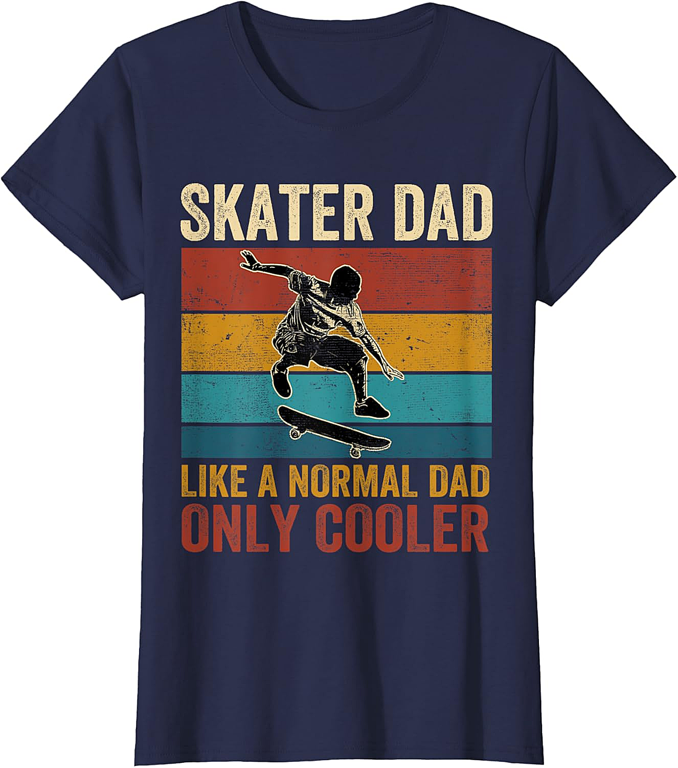 Retro Skater Dad Graphic Tee Cool Vintage Dad Shirt