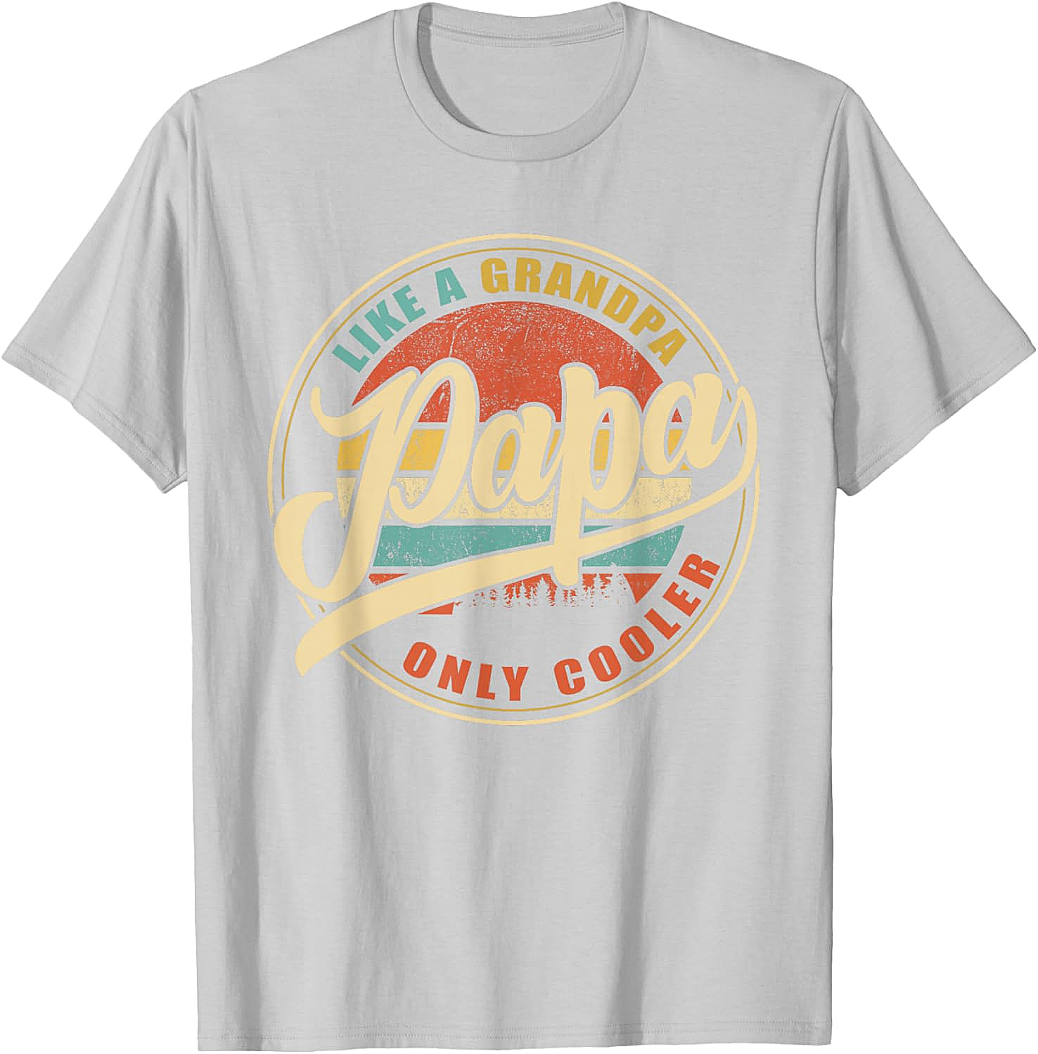  Like a Grandpa Papa Only Cooler T-Shirt Retro Gift Tee