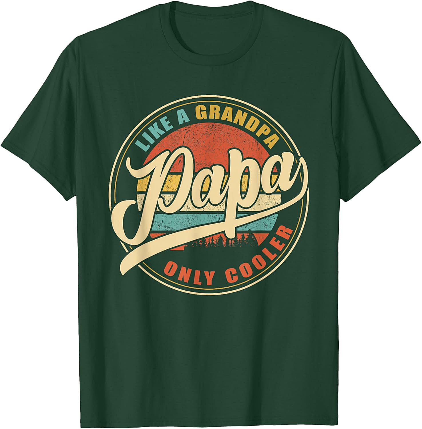  Like a Grandpa Papa Only Cooler T-Shirt Retro Gift Tee