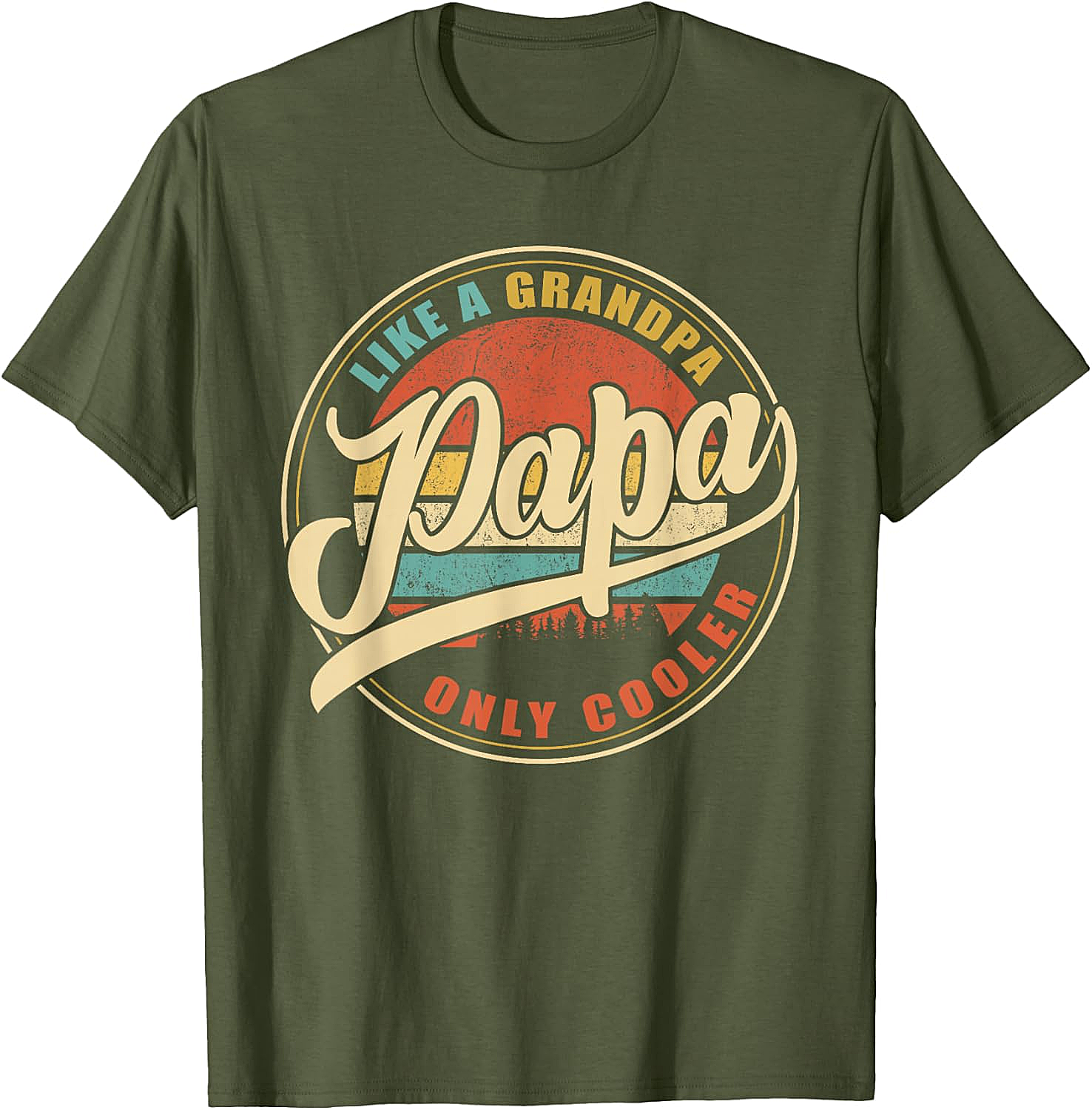  Like a Grandpa Papa Only Cooler T-Shirt Retro Gift Tee