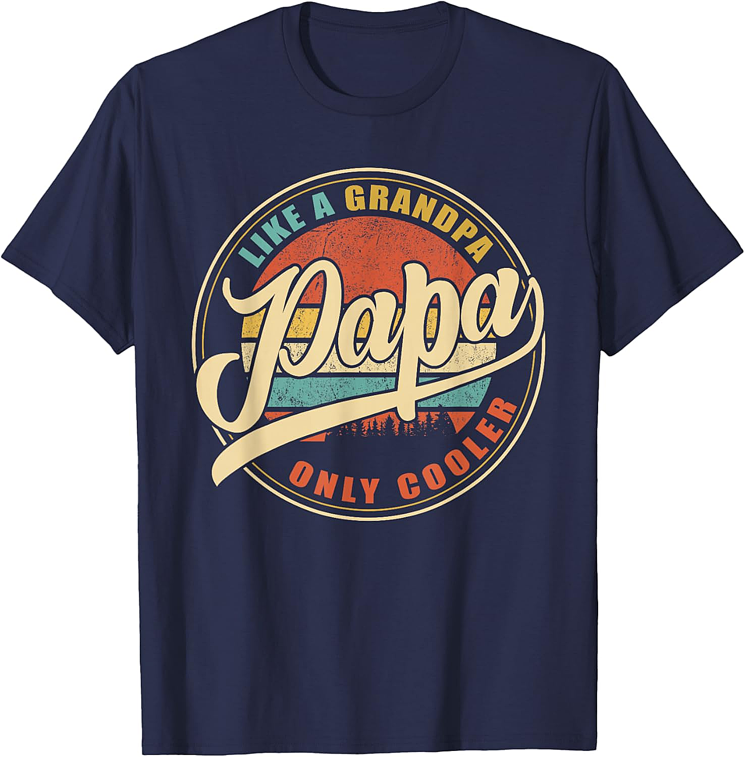  Like a Grandpa Papa Only Cooler T-Shirt Retro Gift Tee