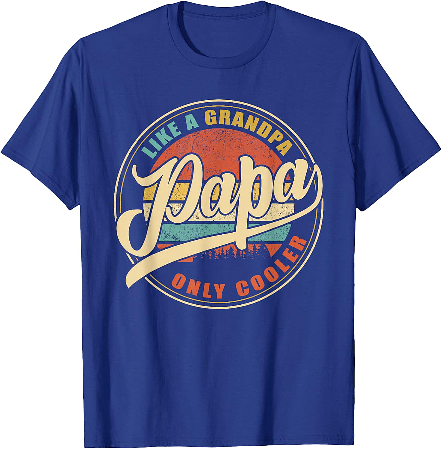  Like a Grandpa Papa Only Cooler T-Shirt Retro Gift Tee
