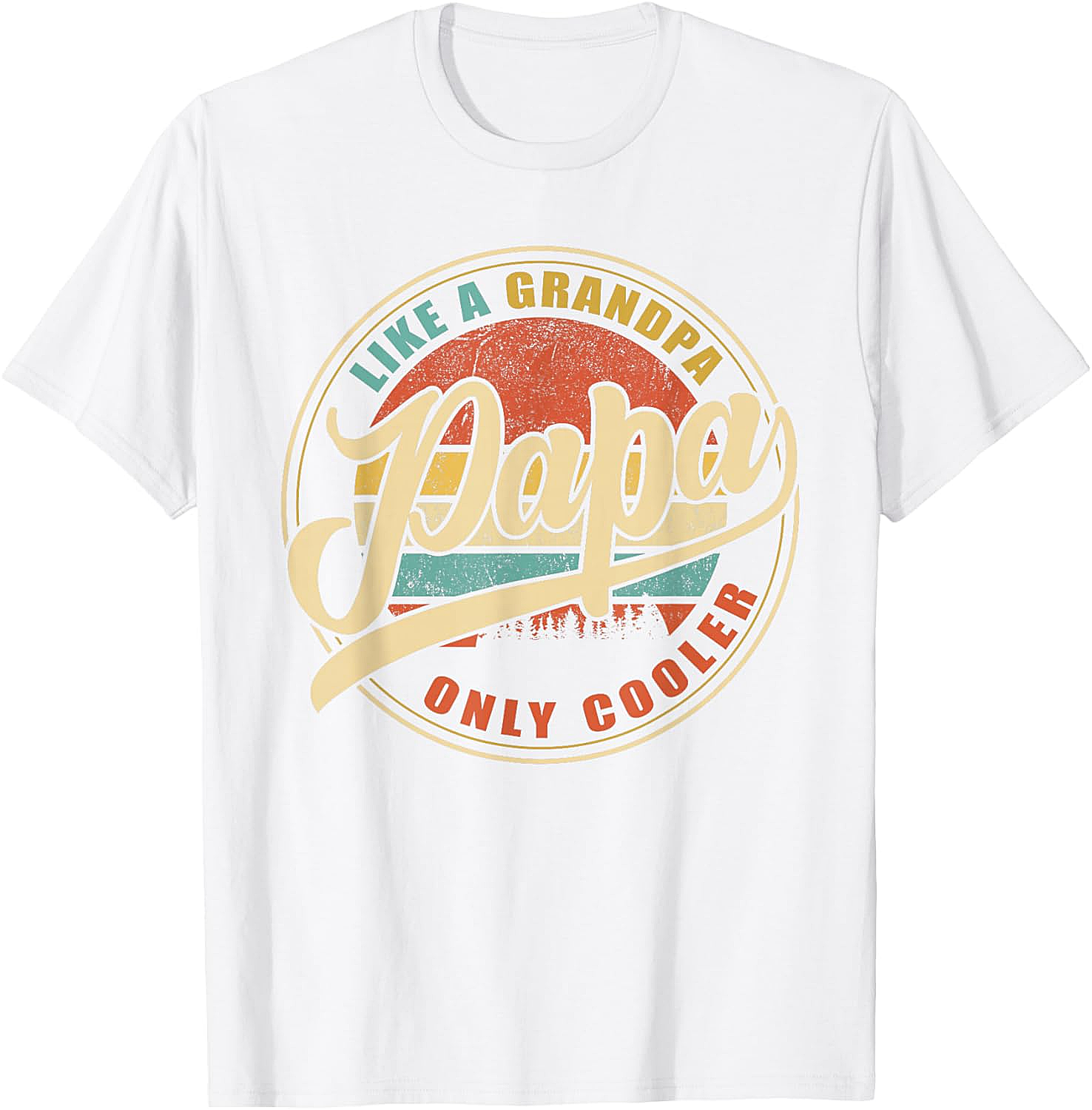  Like a Grandpa Papa Only Cooler T-Shirt Retro Gift Tee