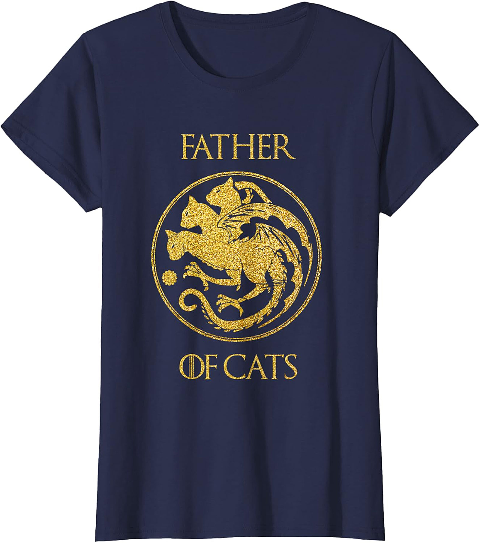  Father of Cats Graphic Tee | Funny Cat Dad Shirt