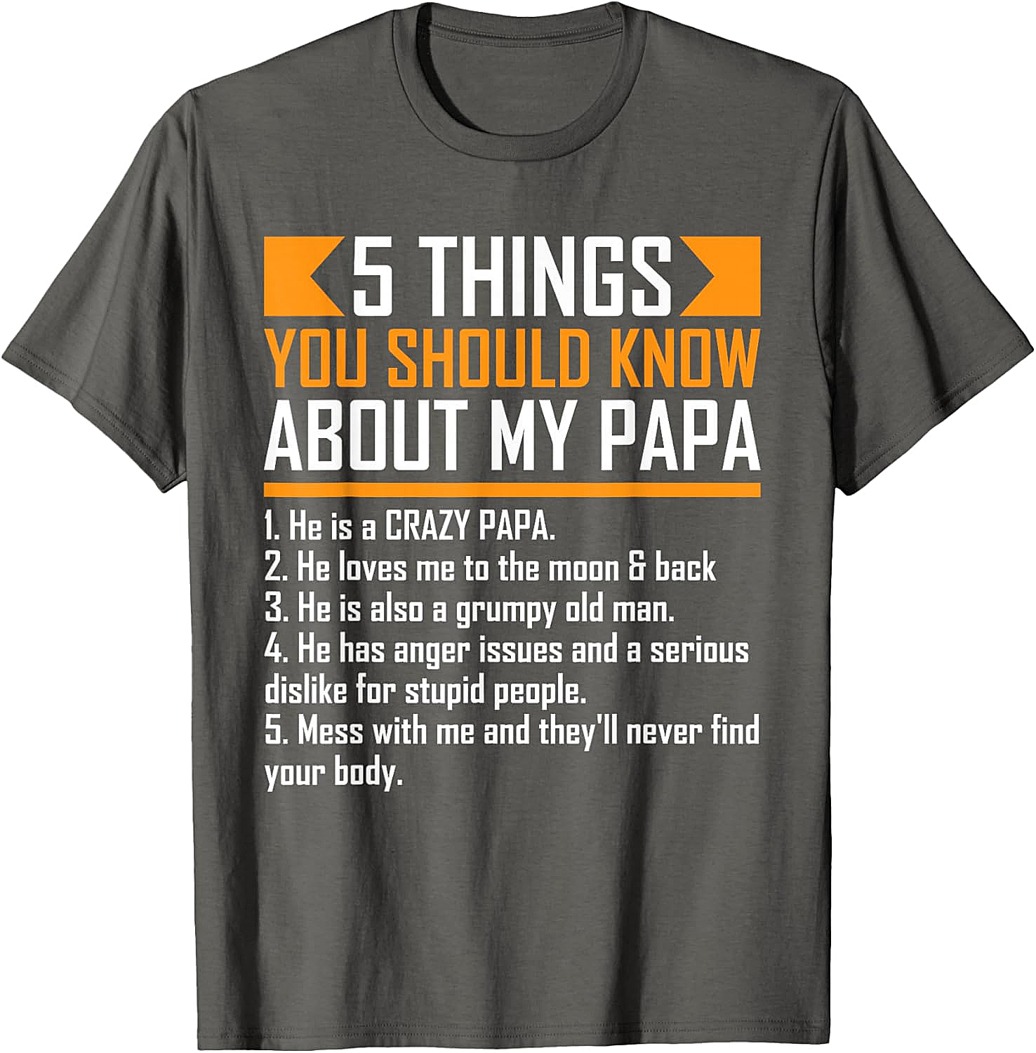  Crazy Papa T-Shirt Funny Protective Papa Graphic Tee
