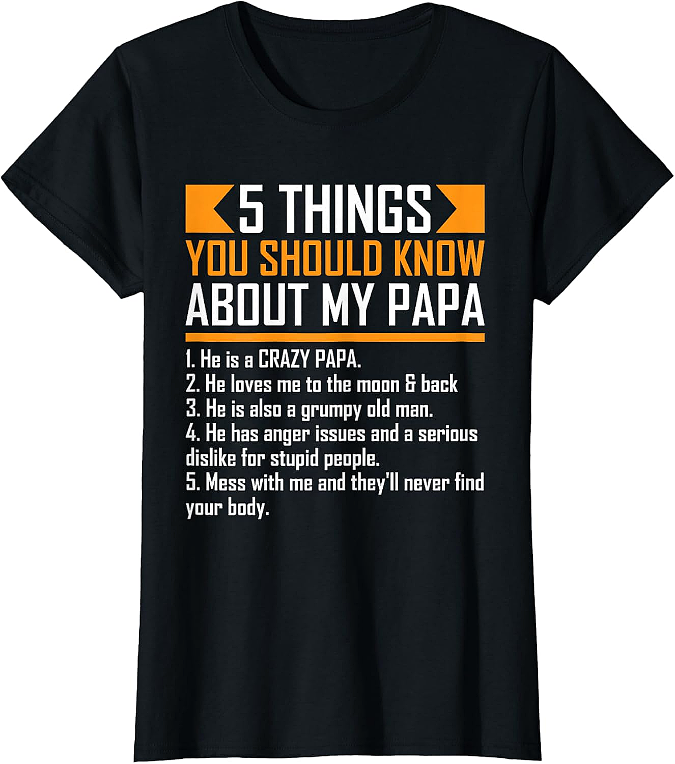  Crazy Papa T-Shirt Funny Protective Papa Graphic Tee