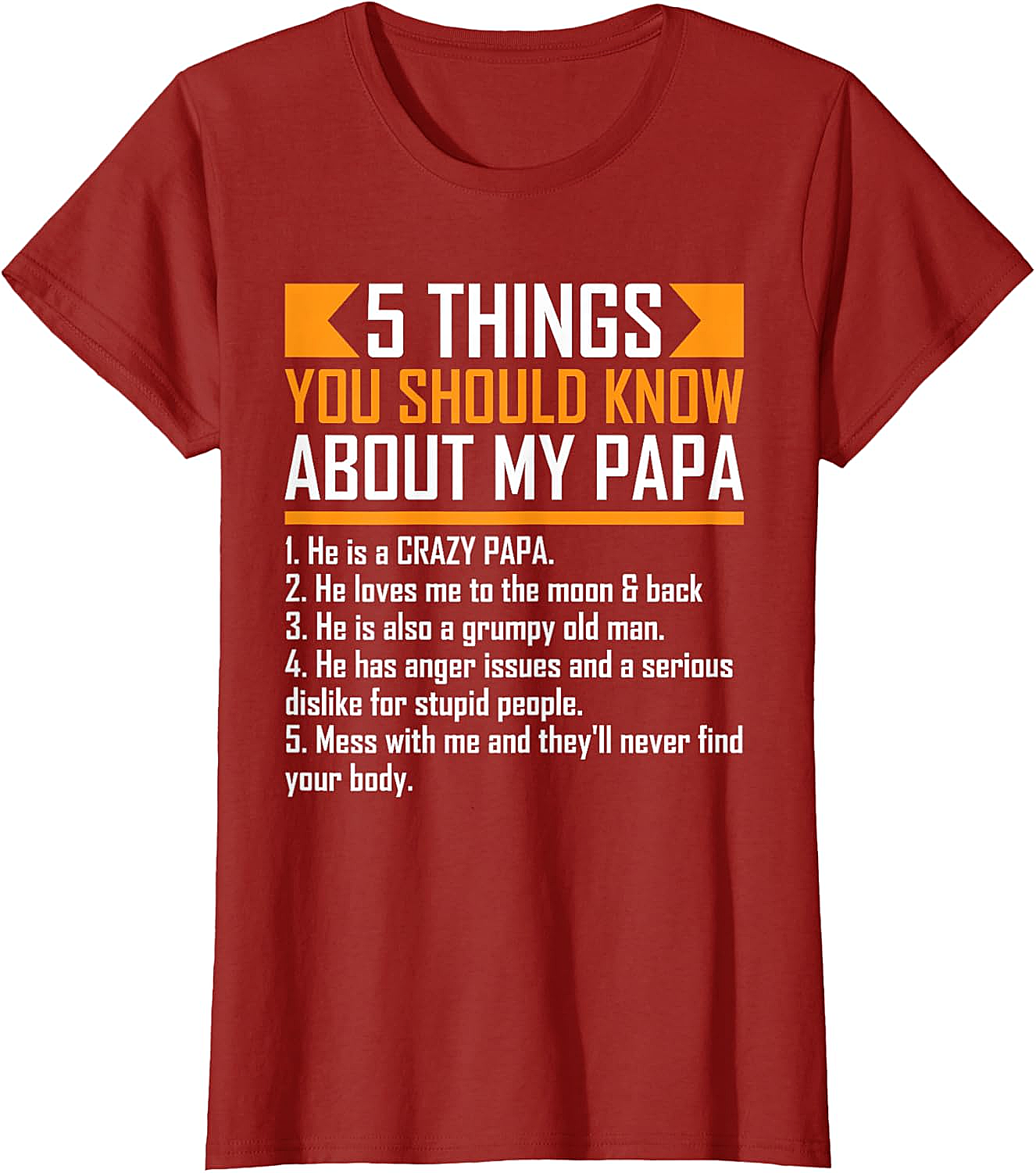  Crazy Papa T-Shirt Funny Protective Papa Graphic Tee