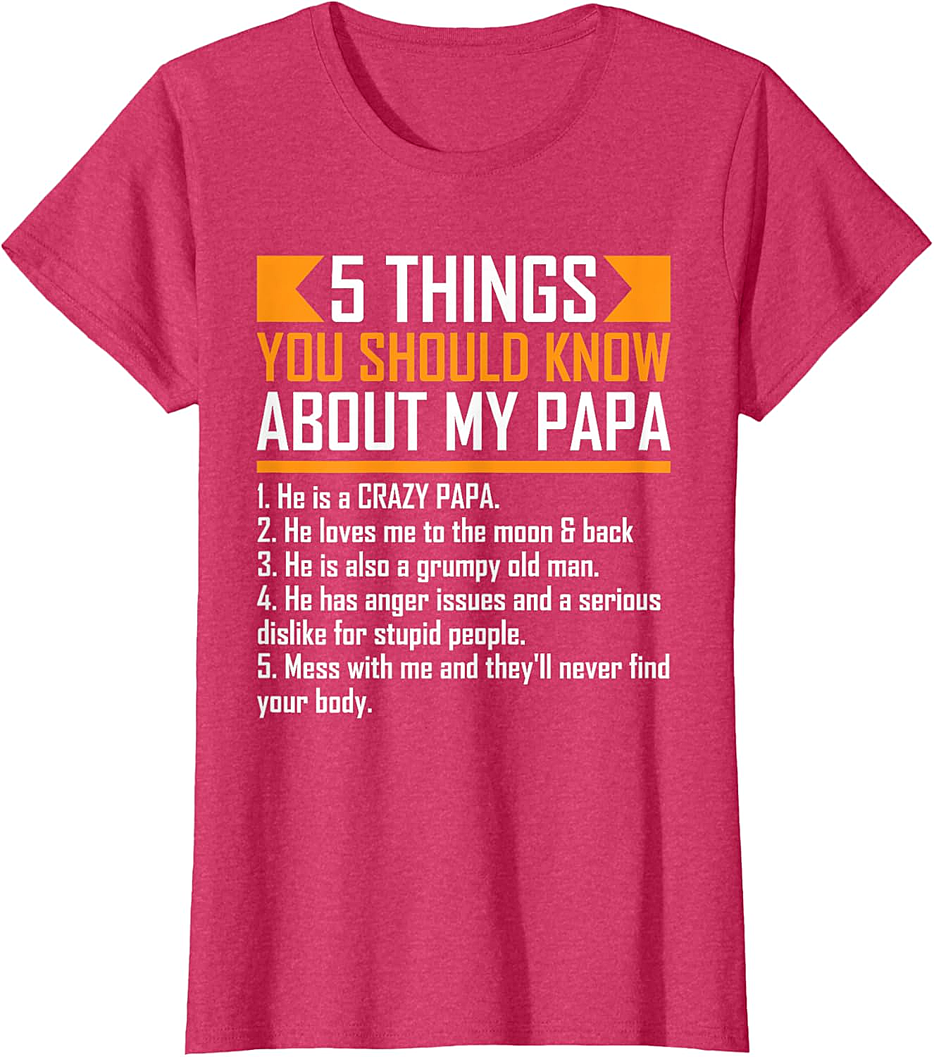  Crazy Papa T-Shirt Funny Protective Papa Graphic Tee