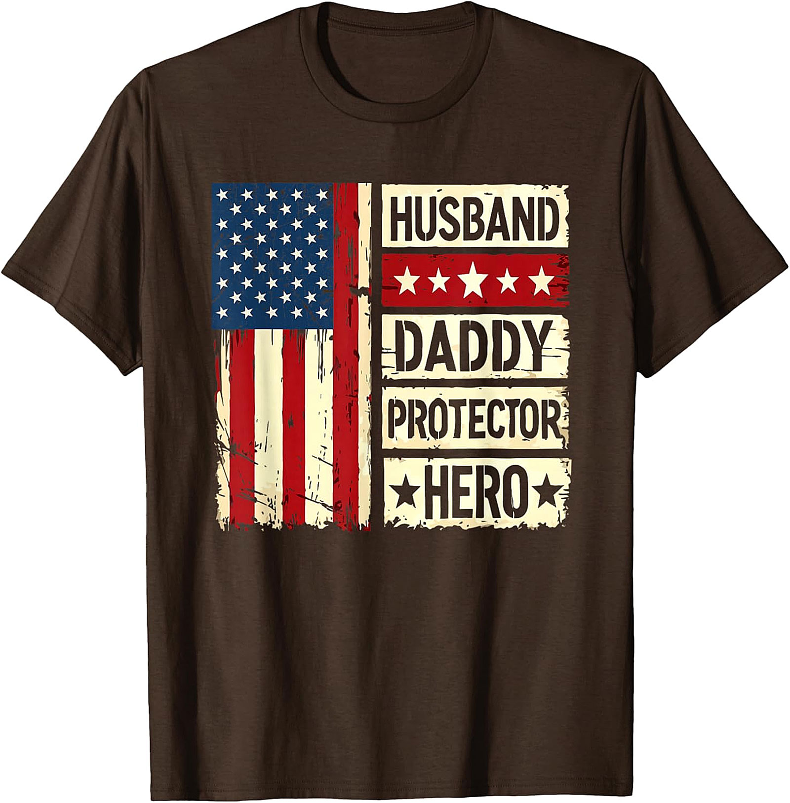 Husband Daddy Protector Hero Shirt | Patriotic Dad Tee