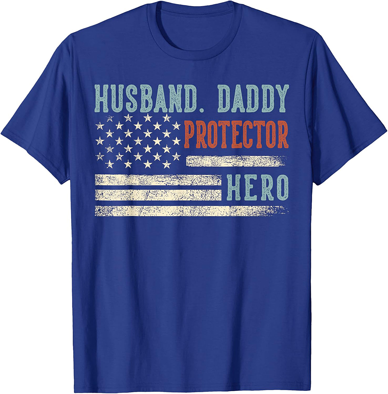 Husband Daddy Protector Hero T-Shirt | Patriotic Dad Gift