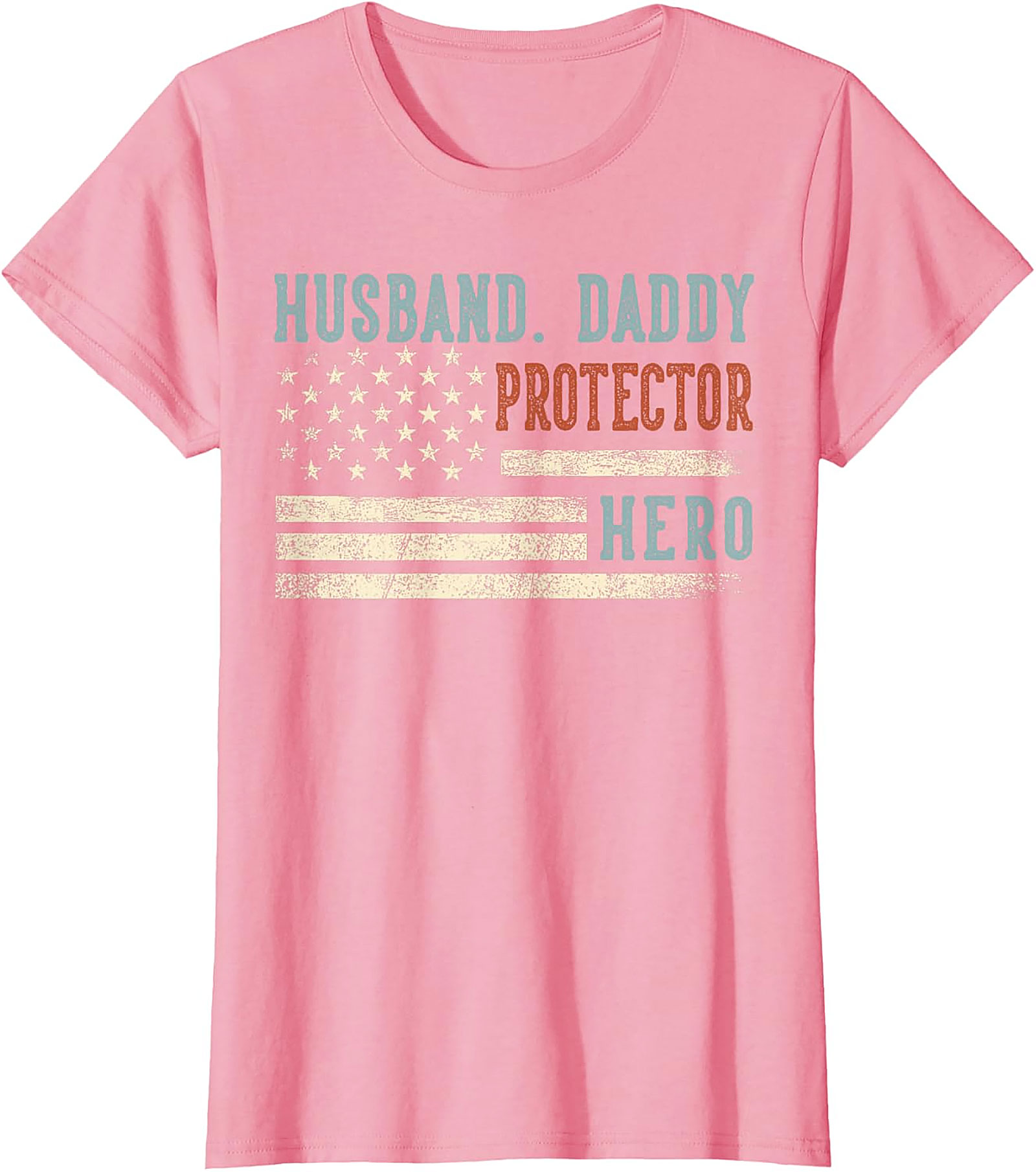 Husband Daddy Protector Hero T-Shirt | Patriotic Dad Gift