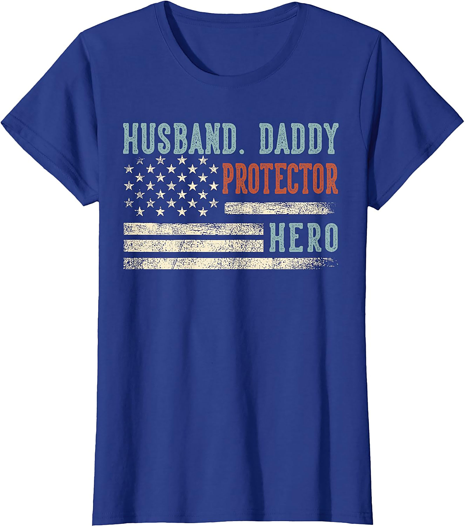 Husband Daddy Protector Hero T-Shirt | Patriotic Dad Gift