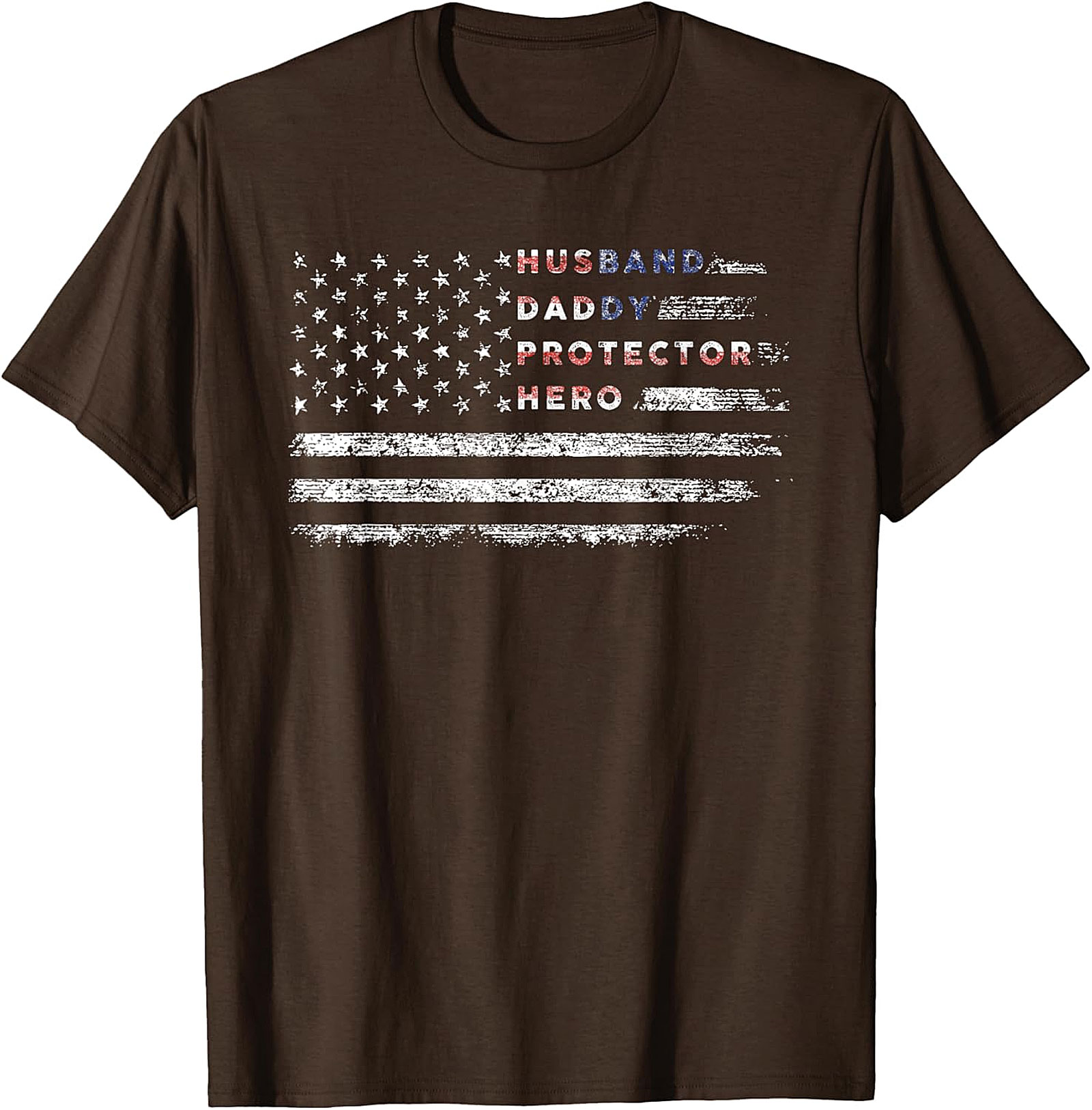 Husband Daddy Protector Hero T-Shirt | Patriotic Dad Tee