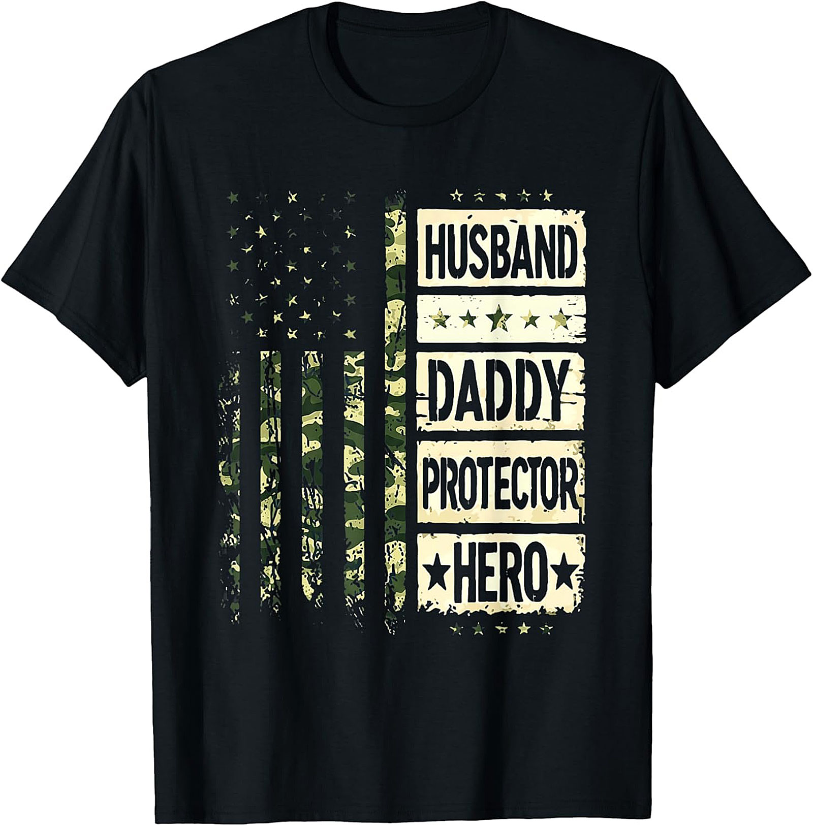Husband Daddy Protector Hero T-Shirt | Patriotic Dad Tee