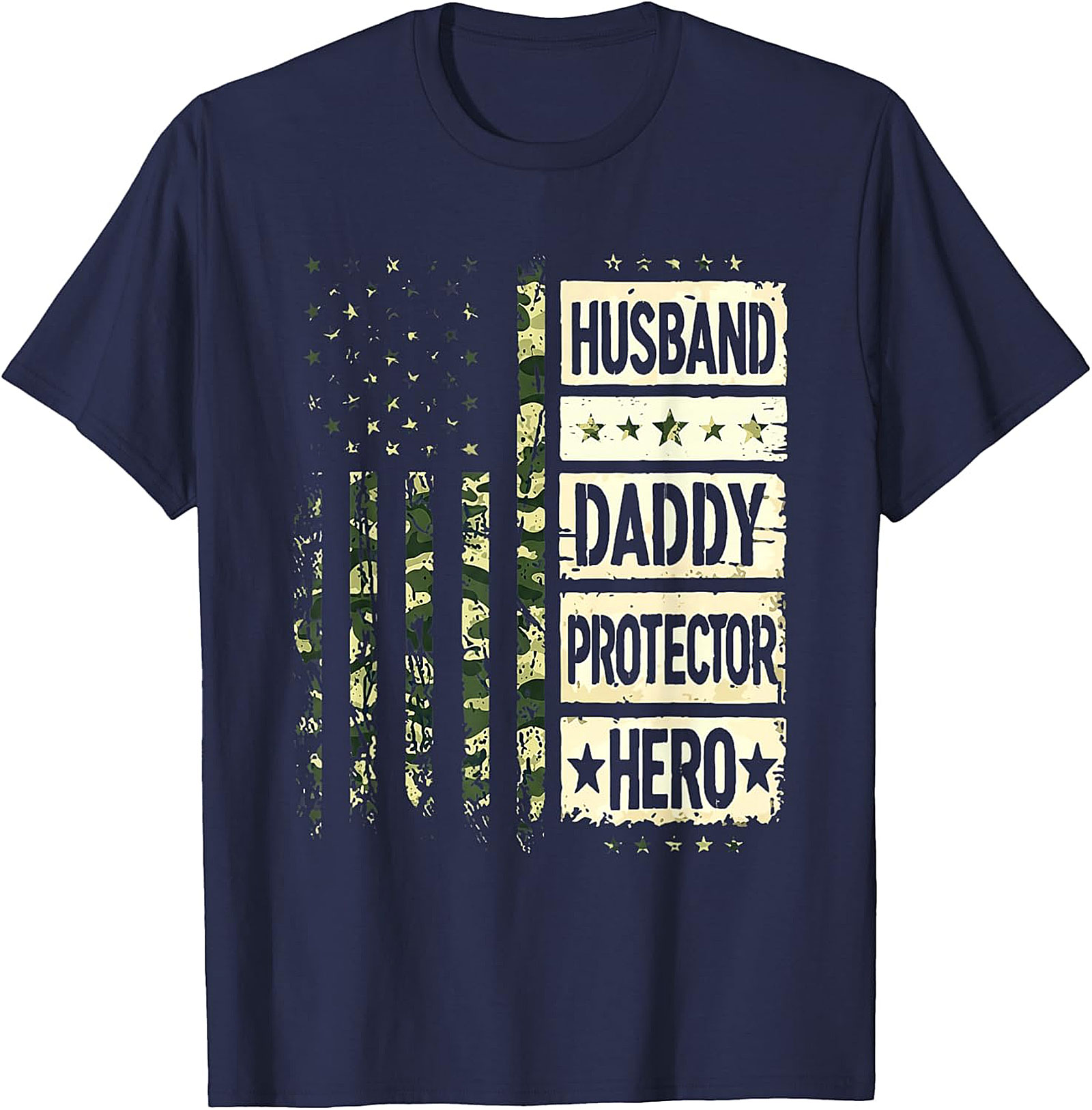 Husband Daddy Protector Hero T-Shirt | Patriotic Dad Tee