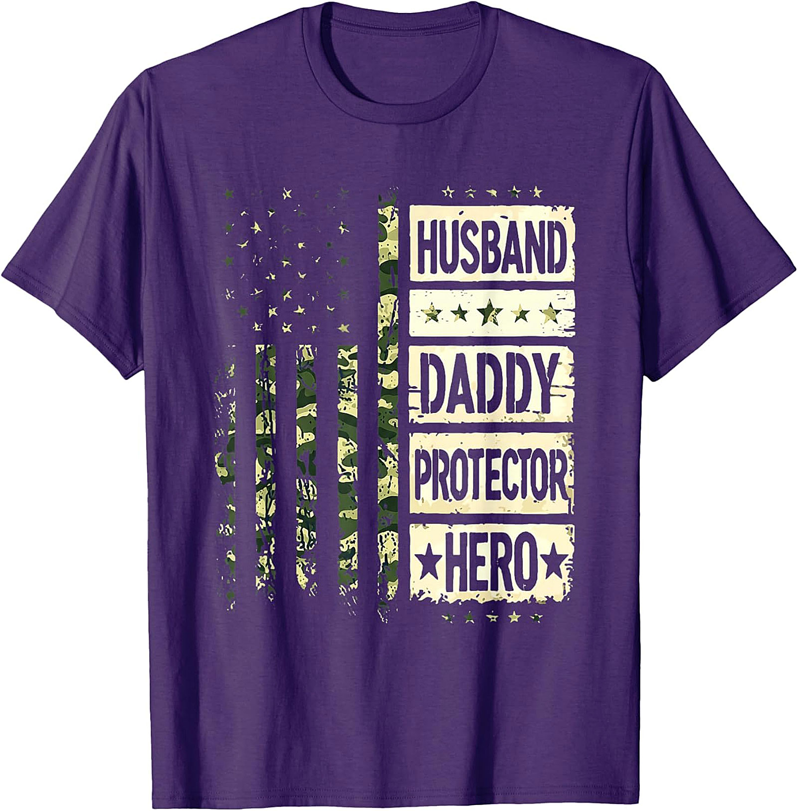 Husband Daddy Protector Hero T-Shirt | Patriotic Dad Tee