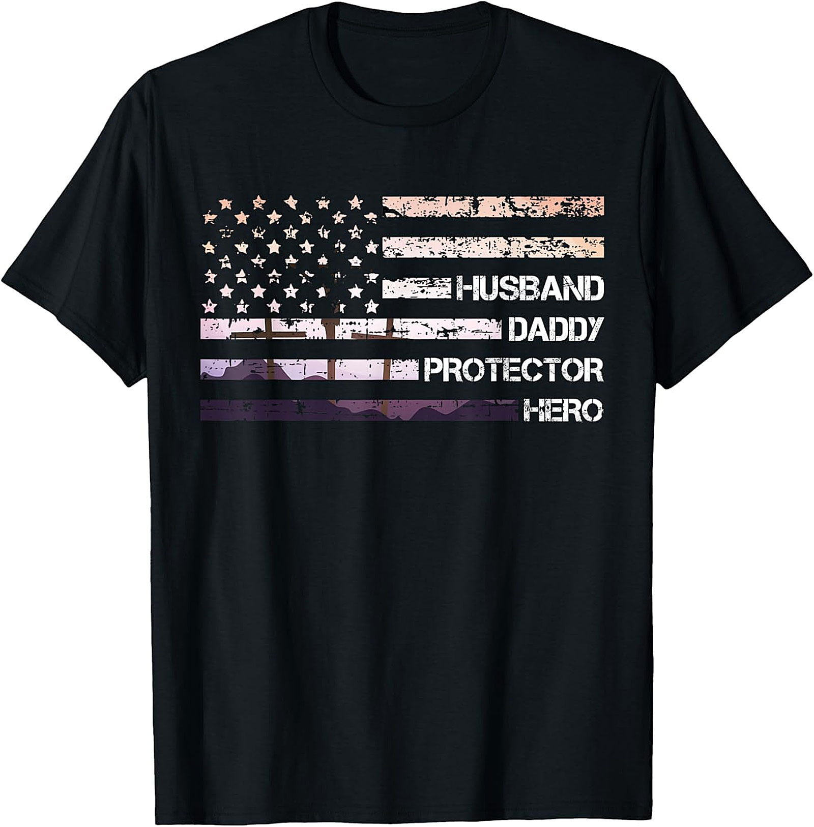 Husband Daddy Protector Hero T-Shirt | Patriotic Dad Tee