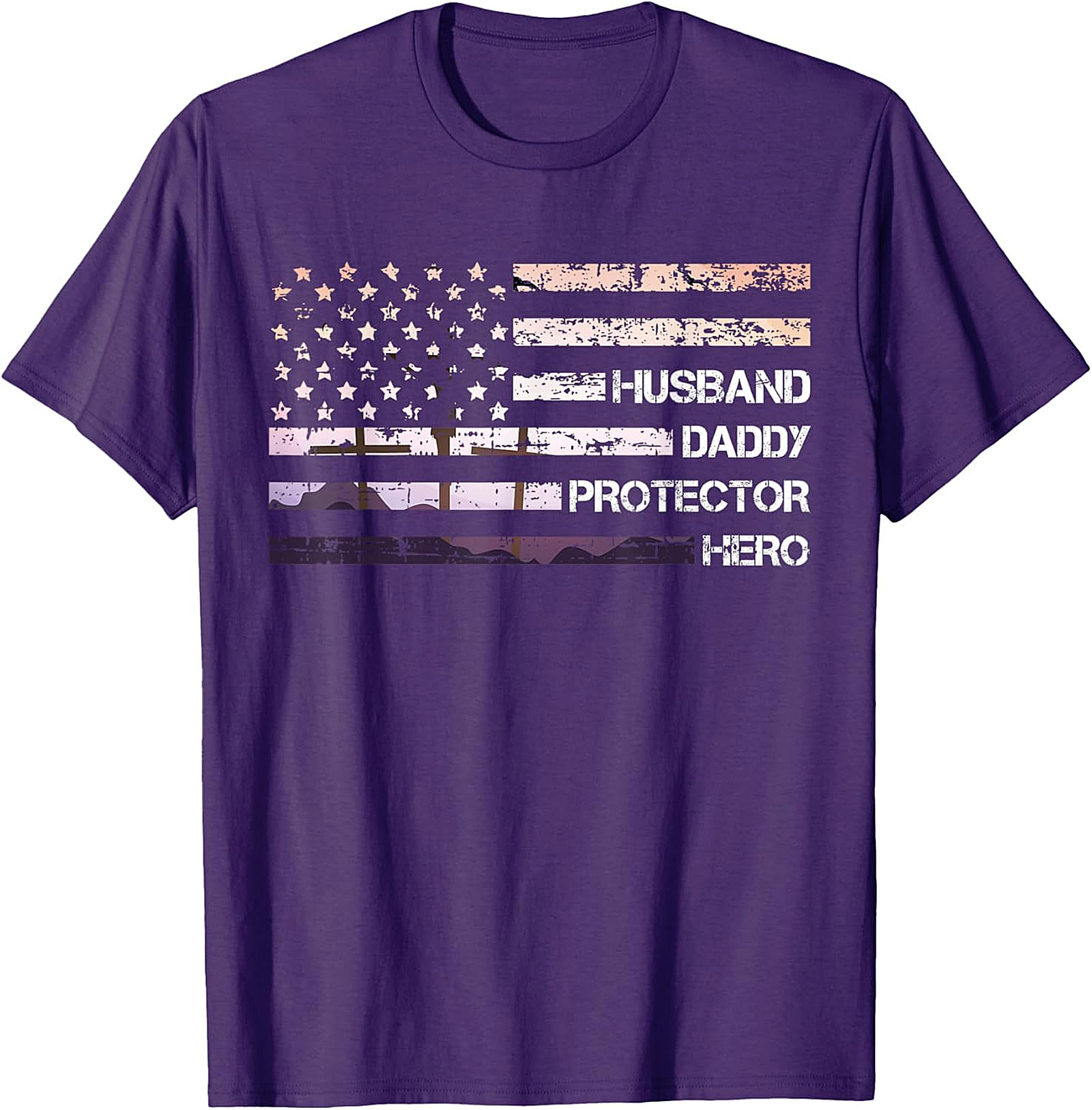 Husband Daddy Protector Hero T-Shirt | Patriotic Dad Tee