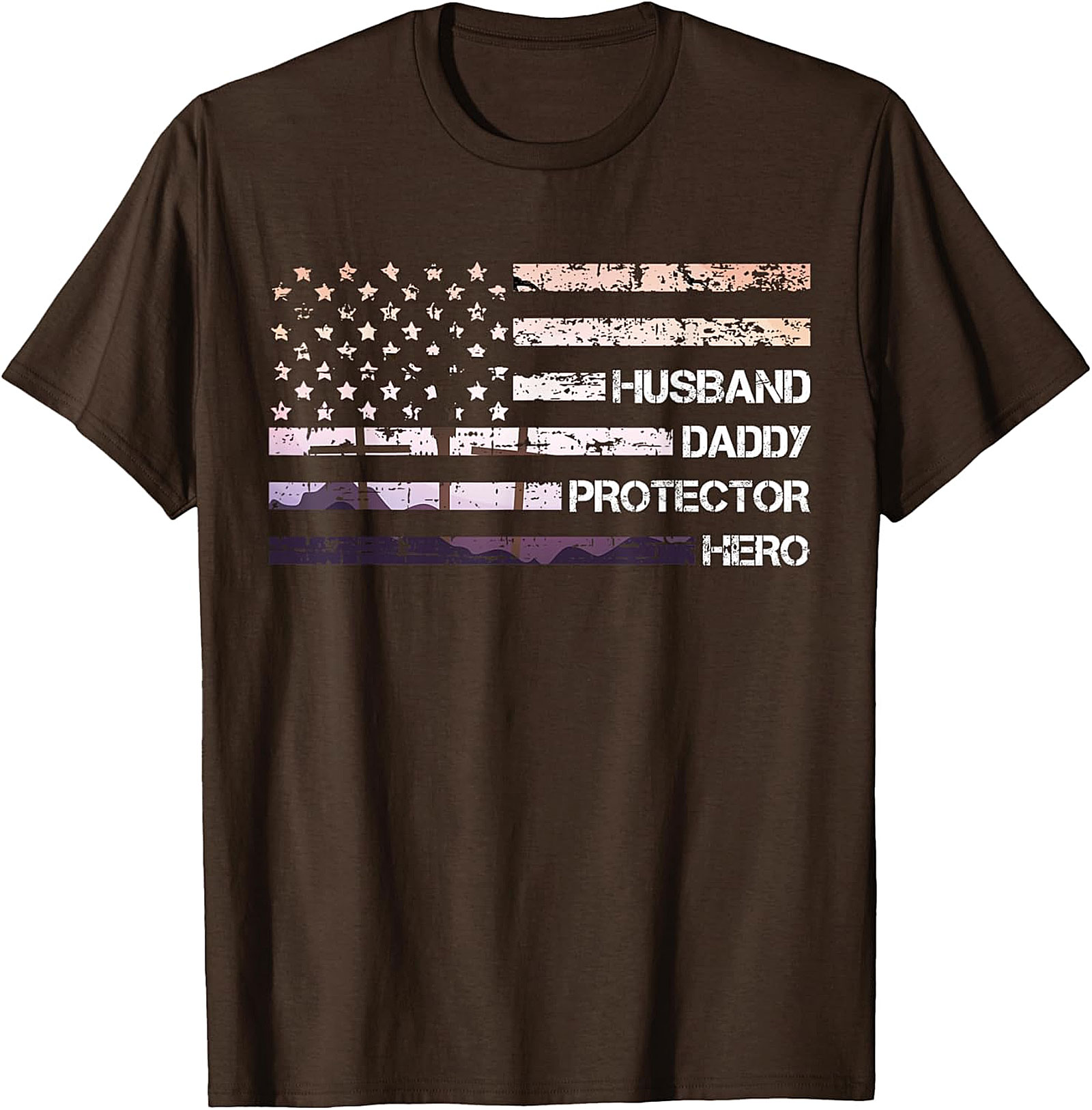 Husband Daddy Protector Hero T-Shirt | Patriotic Dad Tee