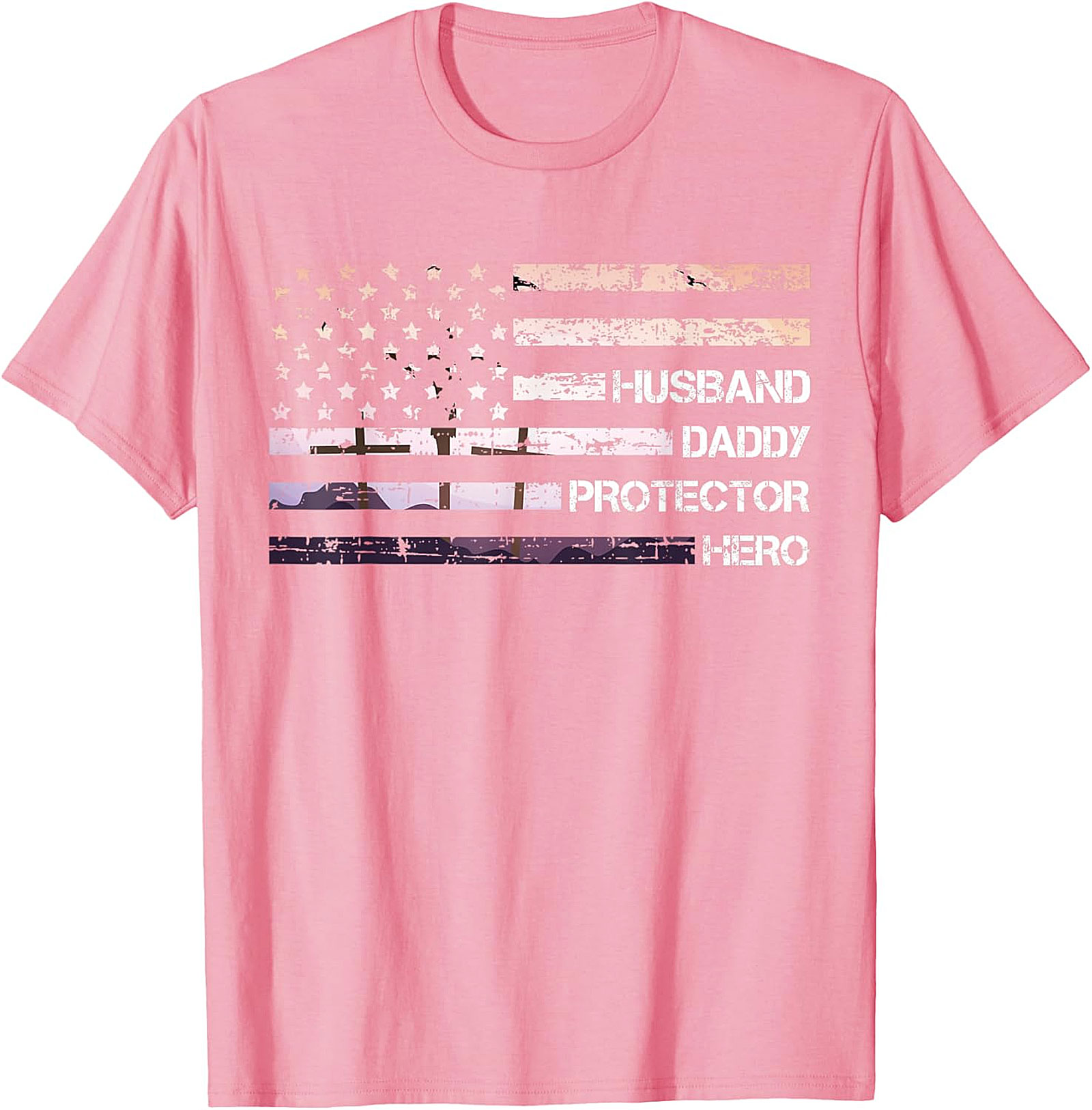 Husband Daddy Protector Hero T-Shirt | Patriotic Dad Tee
