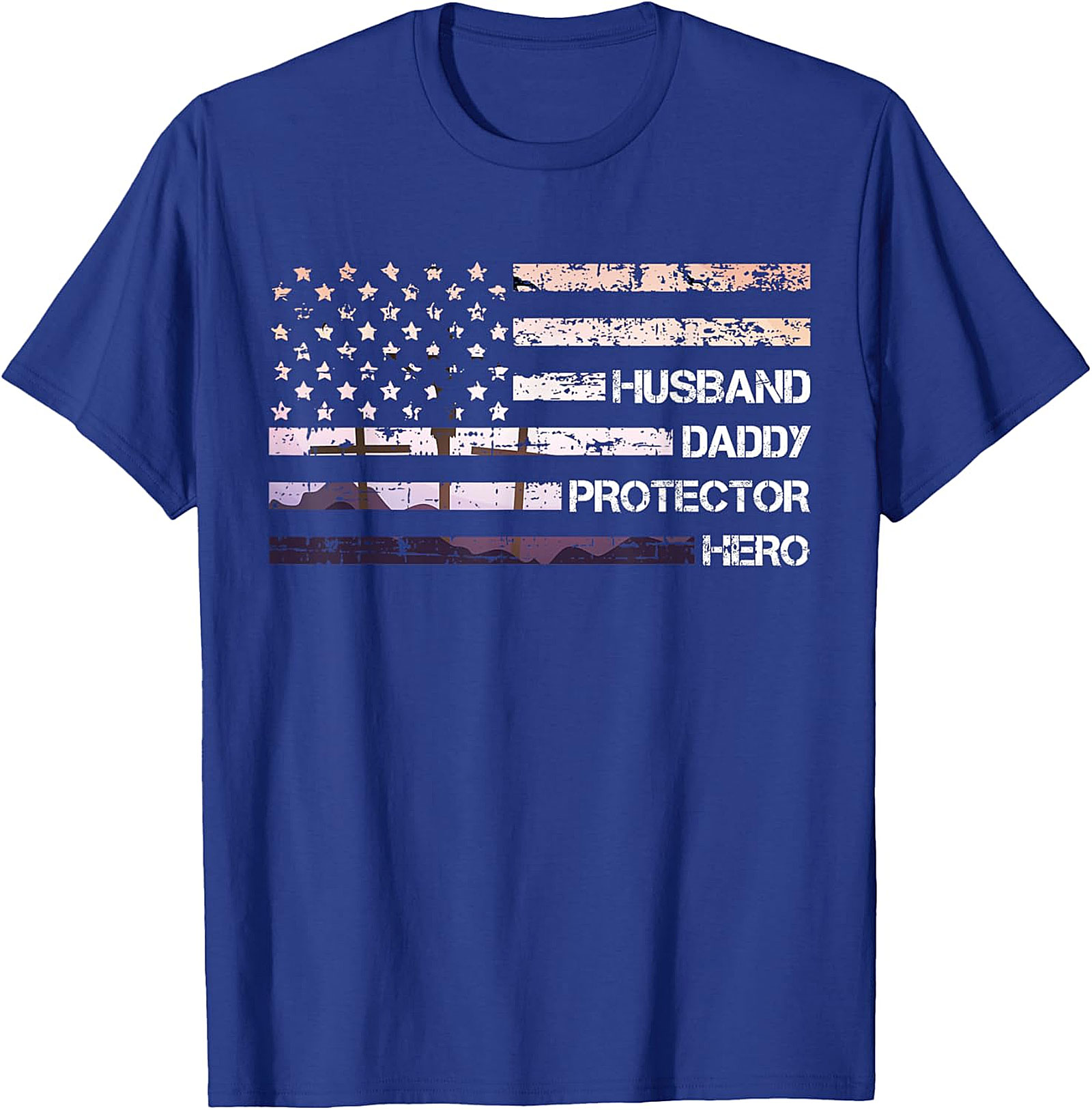 Husband Daddy Protector Hero T-Shirt | Patriotic Dad Tee