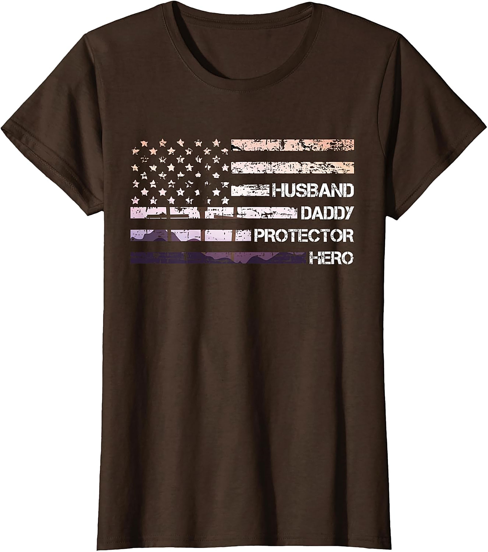 Husband Daddy Protector Hero T-Shirt | Patriotic Dad Tee