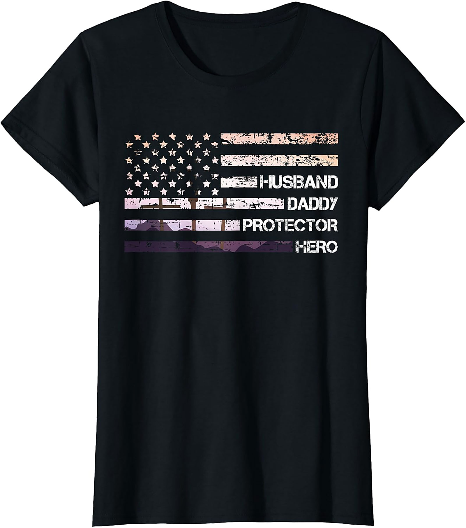 Husband Daddy Protector Hero T-Shirt | Patriotic Dad Tee