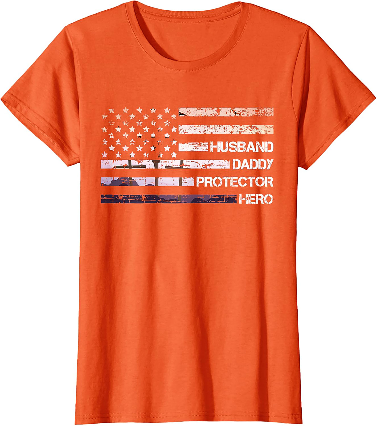 Husband Daddy Protector Hero T-Shirt | Patriotic Dad Tee