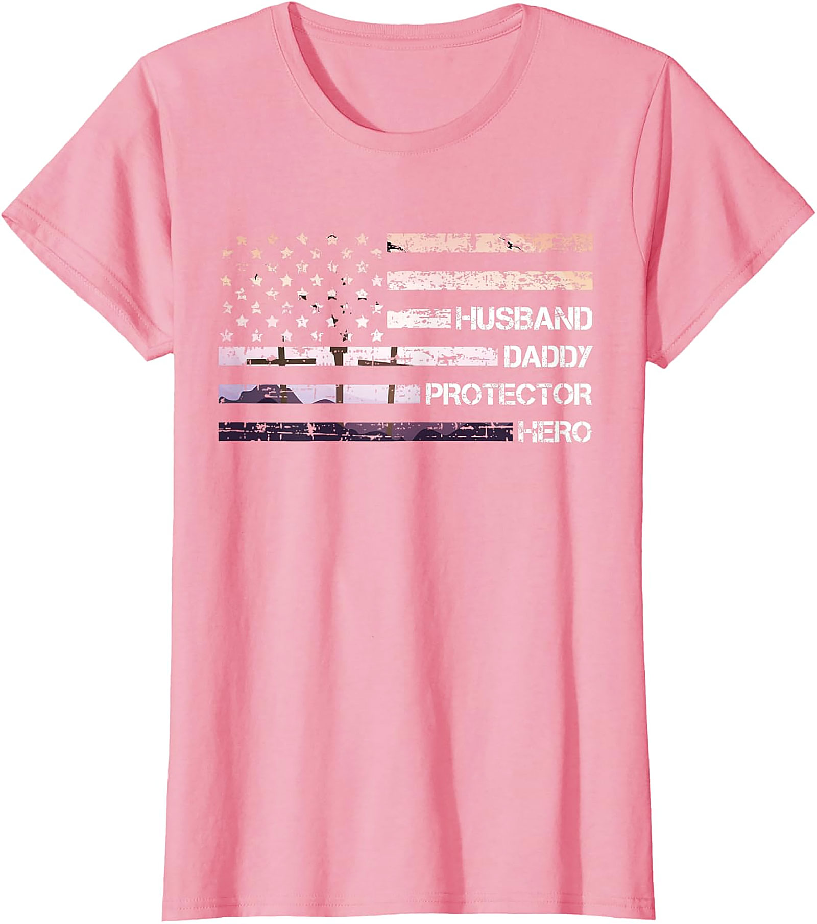 Husband Daddy Protector Hero T-Shirt | Patriotic Dad Tee