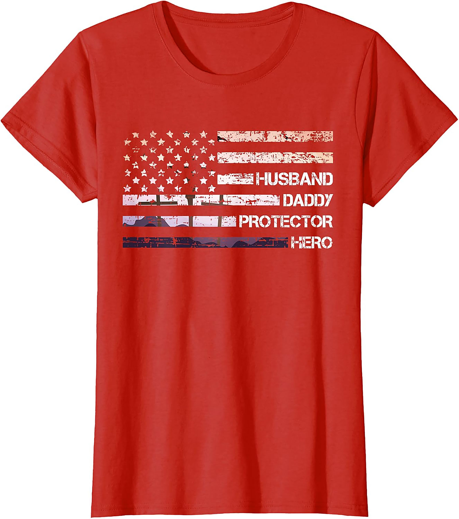 Husband Daddy Protector Hero T-Shirt | Patriotic Dad Tee