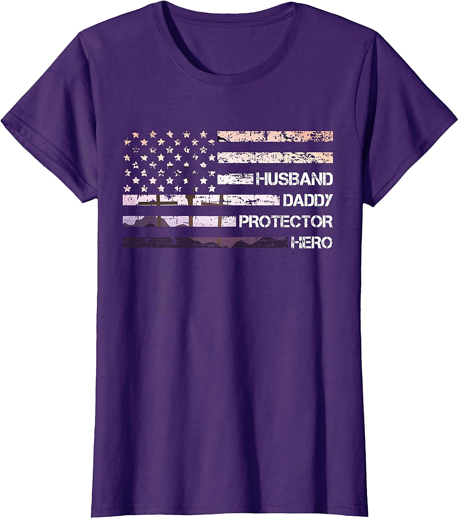 Husband Daddy Protector Hero T-Shirt | Patriotic Dad Tee