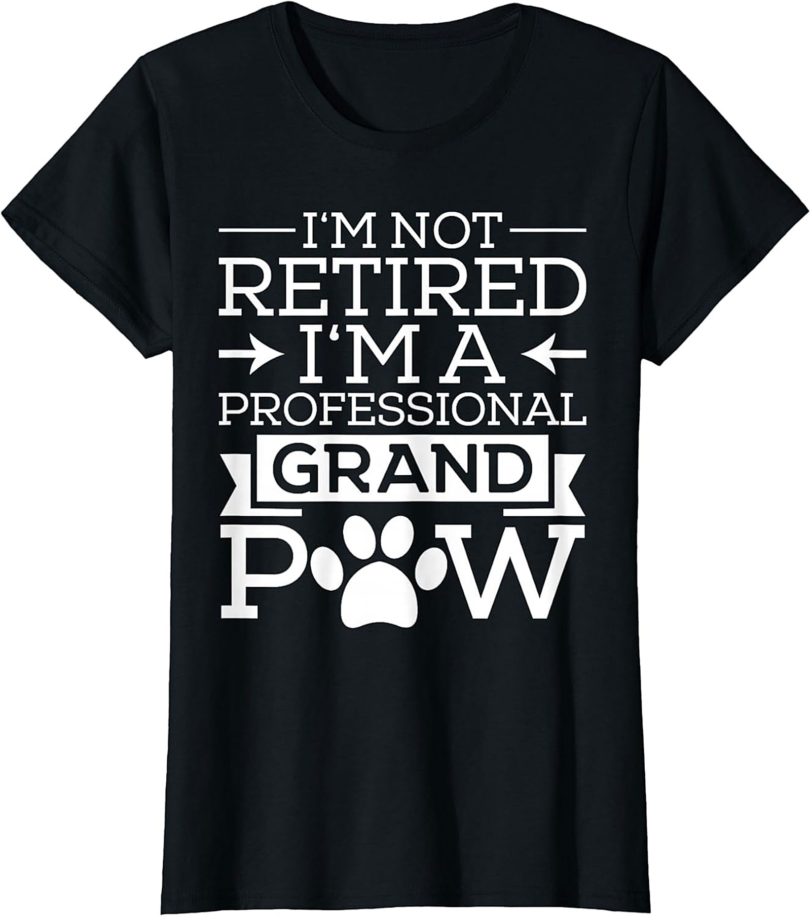 Professional Grandpaw T-Shirt | Funny Retired Dog Grandpa Tee