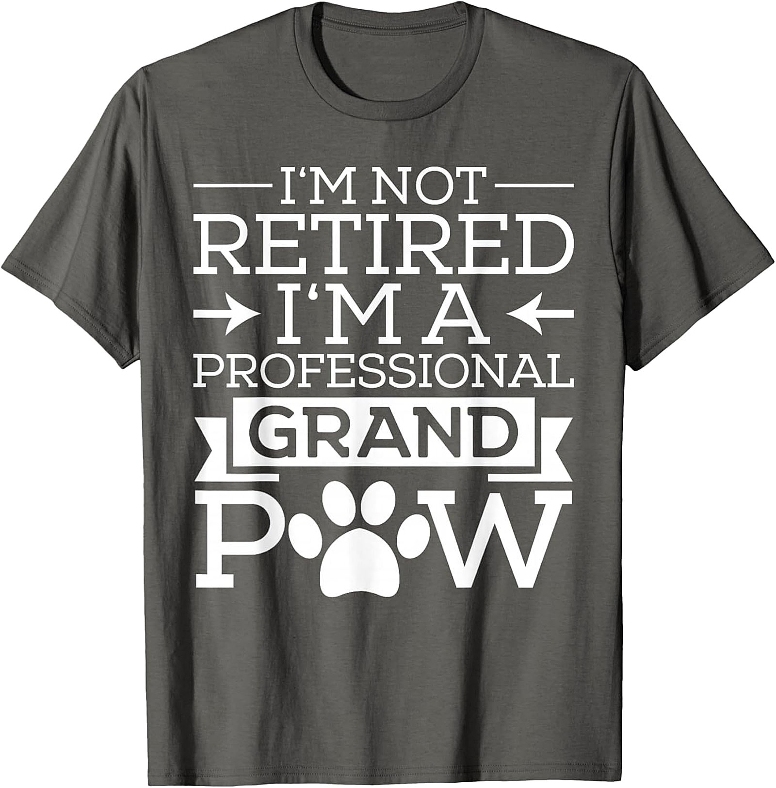 Professional Grandpaw T-Shirt | Funny Retired Dog Grandpa Tee