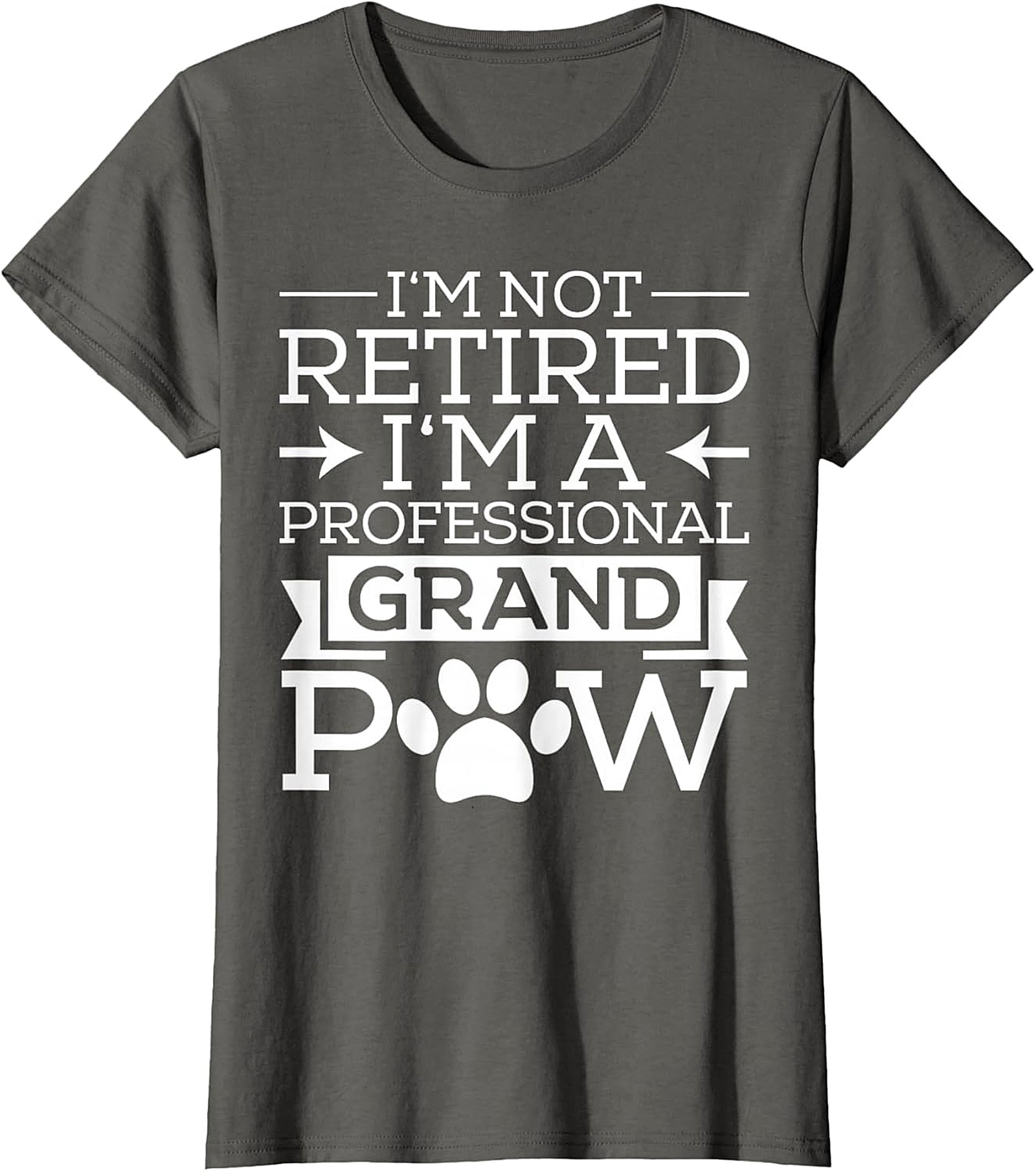 Professional Grandpaw T-Shirt | Funny Retired Dog Grandpa Tee