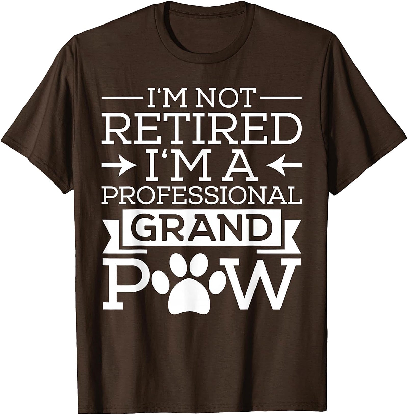 Professional Grandpaw T-Shirt | Funny Retired Dog Grandpa Tee