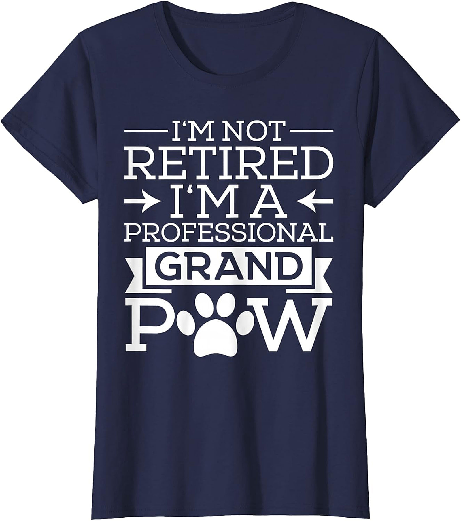Professional Grandpaw T-Shirt | Funny Retired Dog Grandpa Tee