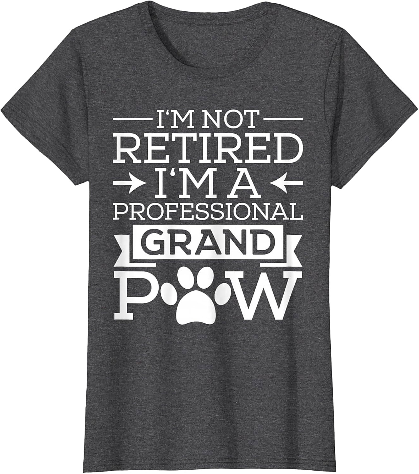 Professional Grandpaw T-Shirt | Funny Retired Dog Grandpa Tee