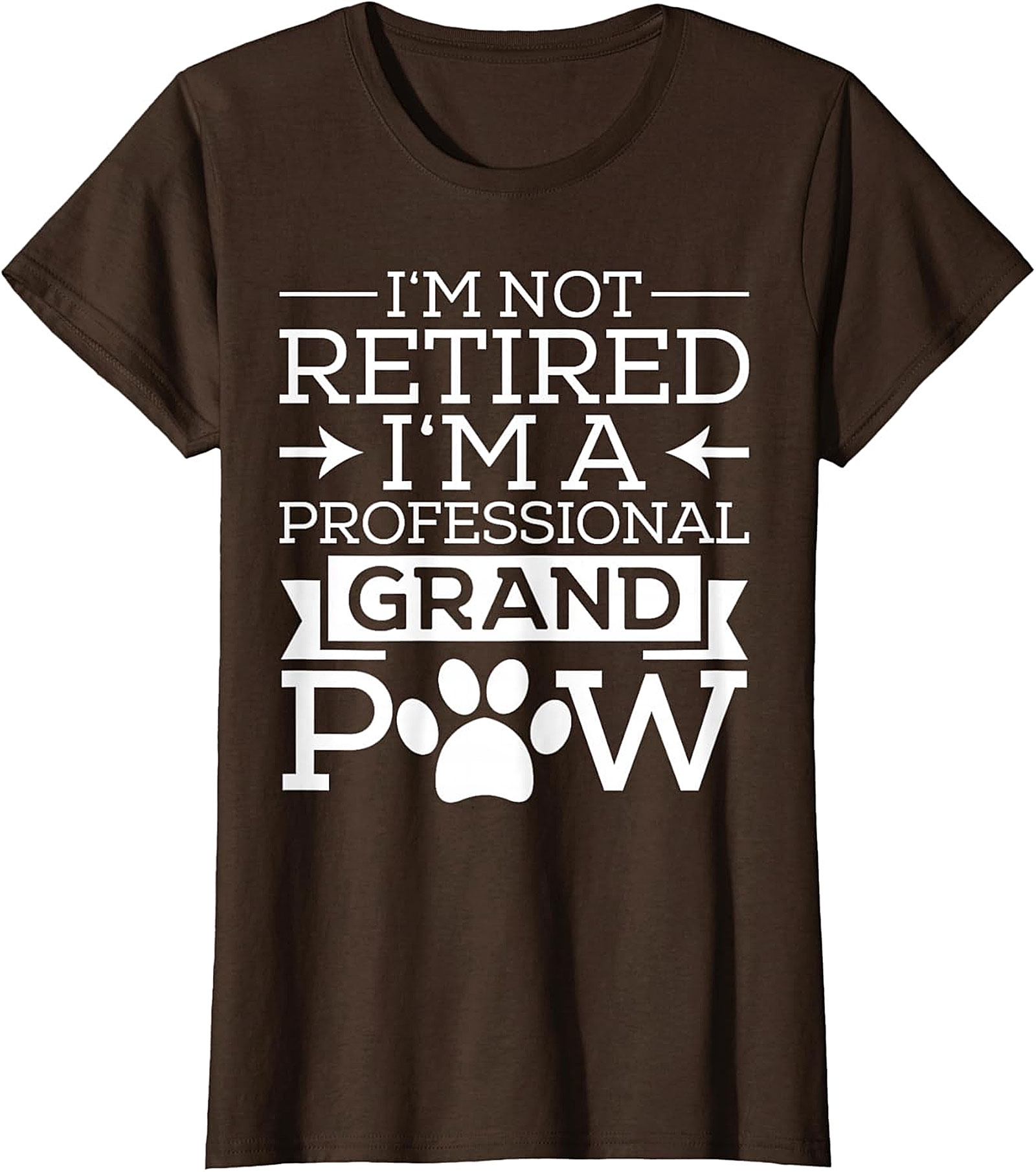 Professional Grandpaw T-Shirt | Funny Retired Dog Grandpa Tee