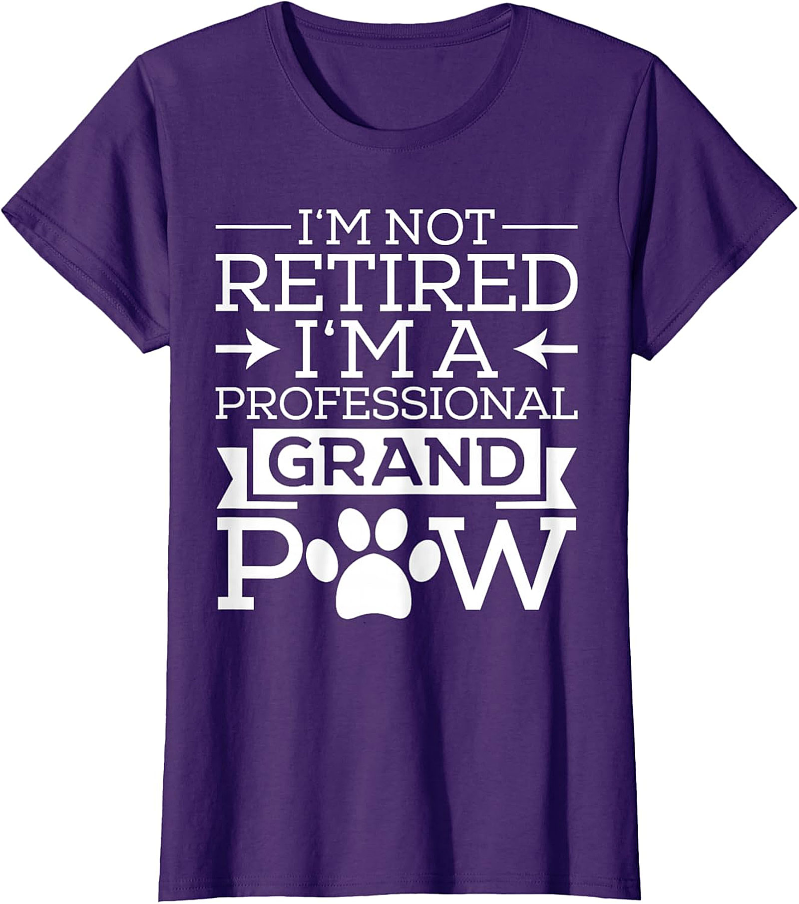 Professional Grandpaw T-Shirt | Funny Retired Dog Grandpa Tee