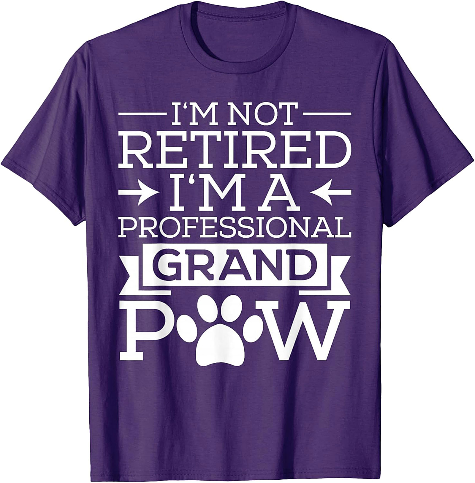 Professional Grandpaw T-Shirt | Funny Retired Dog Grandpa Tee