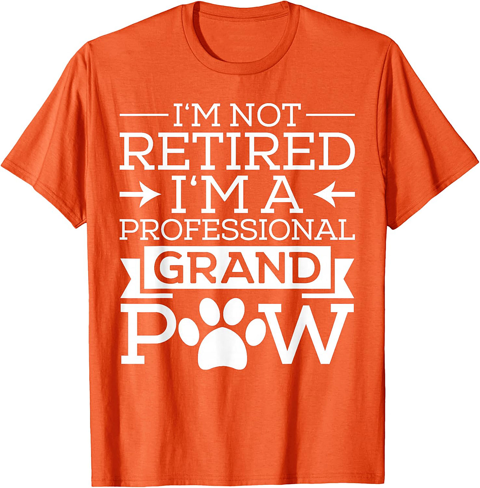 Professional Grandpaw T-Shirt | Funny Retired Dog Grandpa Tee
