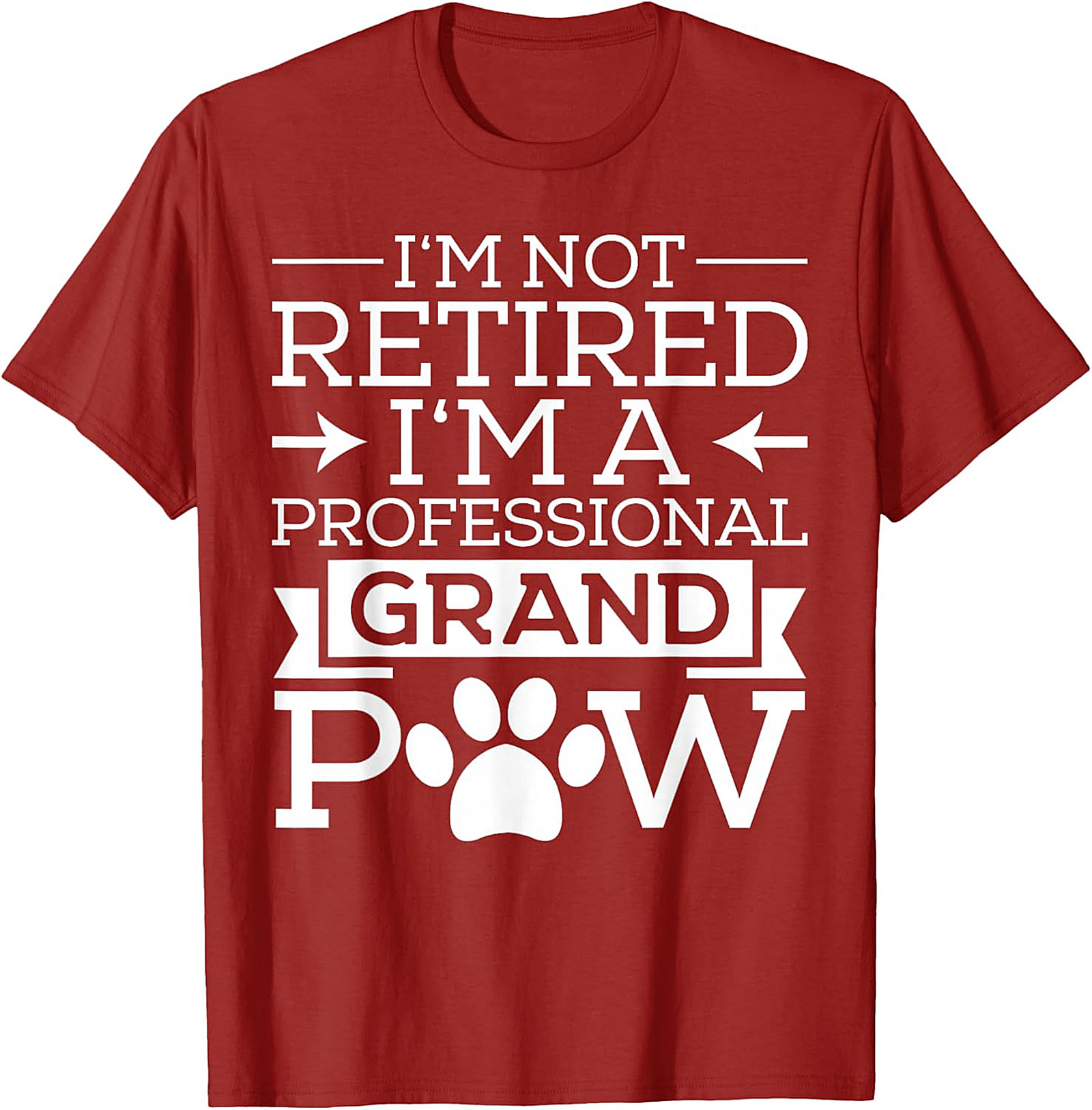 Professional Grandpaw T-Shirt | Funny Retired Dog Grandpa Tee