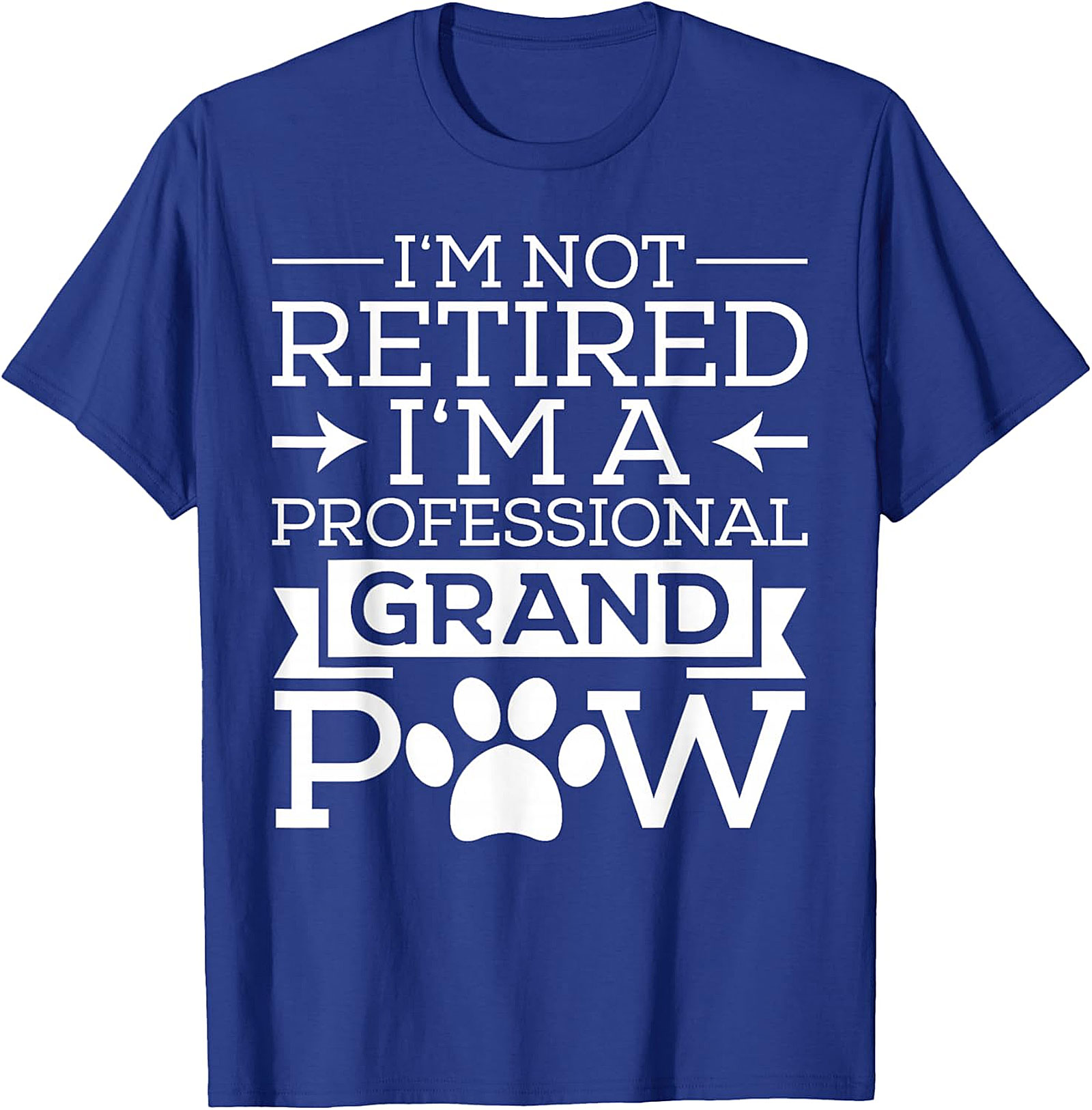 Professional Grandpaw T-Shirt | Funny Retired Dog Grandpa Tee