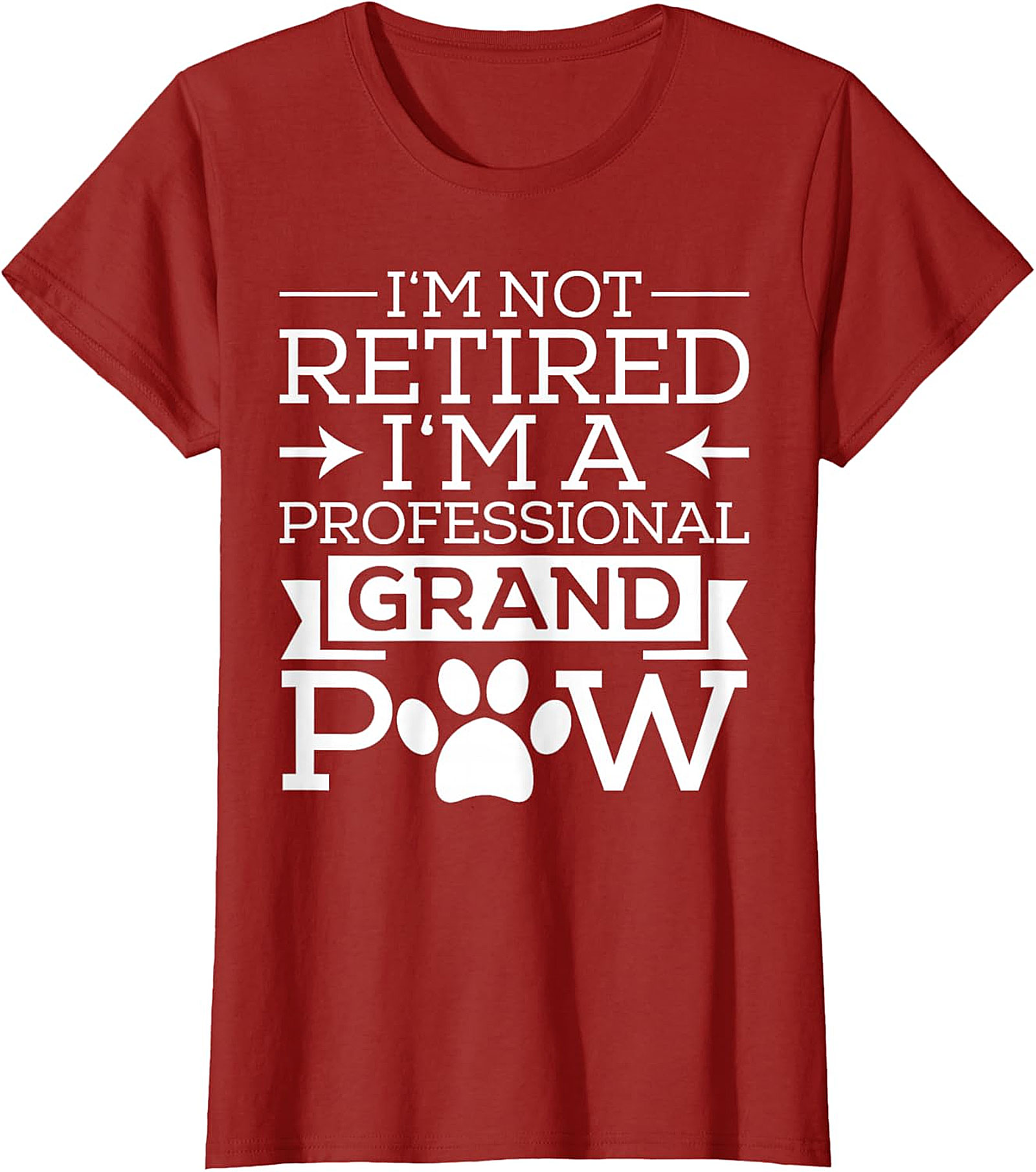 Professional Grandpaw T-Shirt | Funny Retired Dog Grandpa Tee