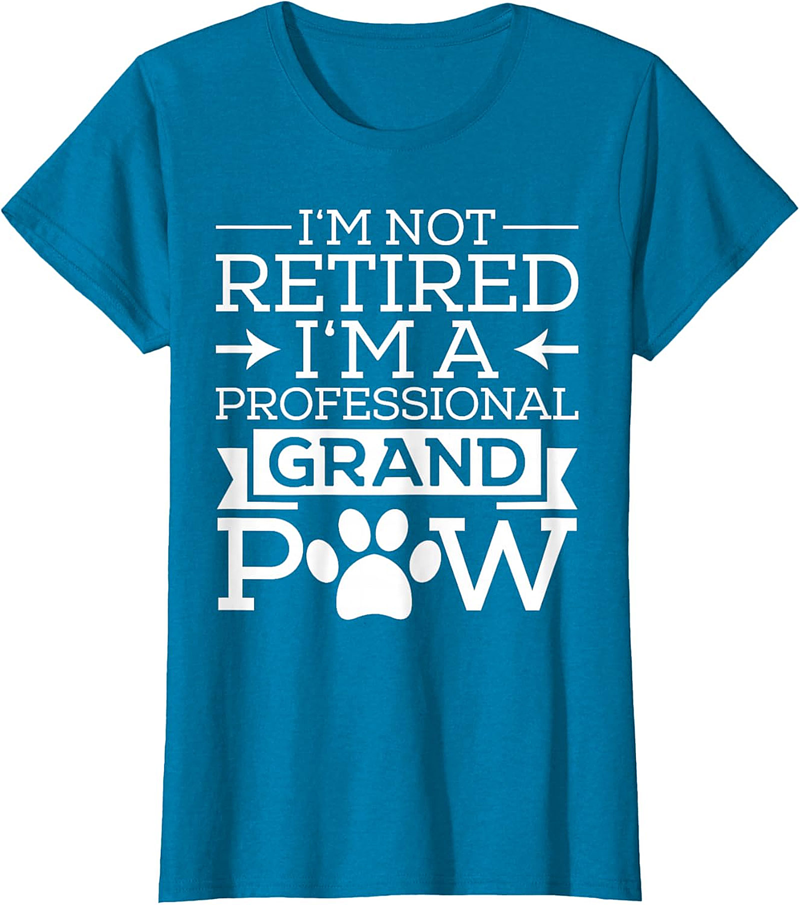 Professional Grandpaw T-Shirt | Funny Retired Dog Grandpa Tee