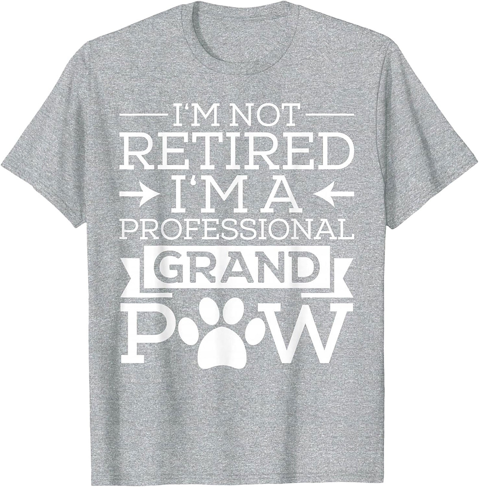 Professional Grandpaw T-Shirt | Funny Retired Dog Grandpa Tee