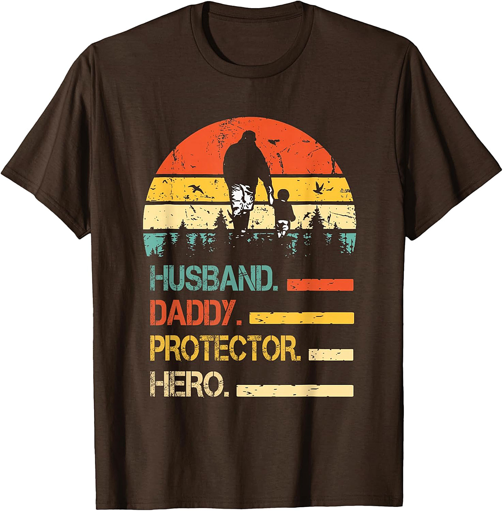 Husband Daddy Protector Hero T-Shirt | Vintage Dad Gift
