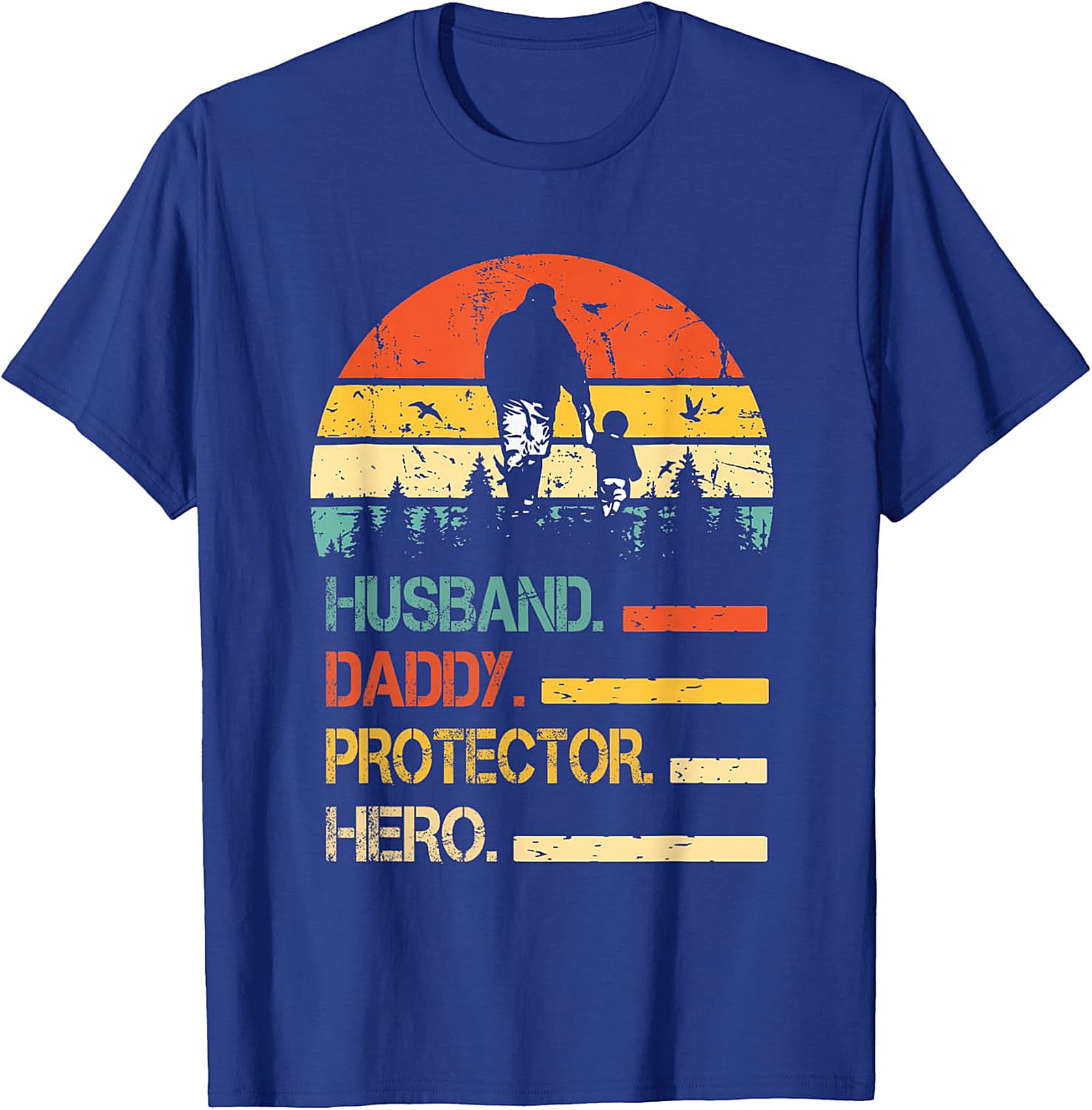 Husband Daddy Protector Hero T-Shirt | Vintage Dad Gift